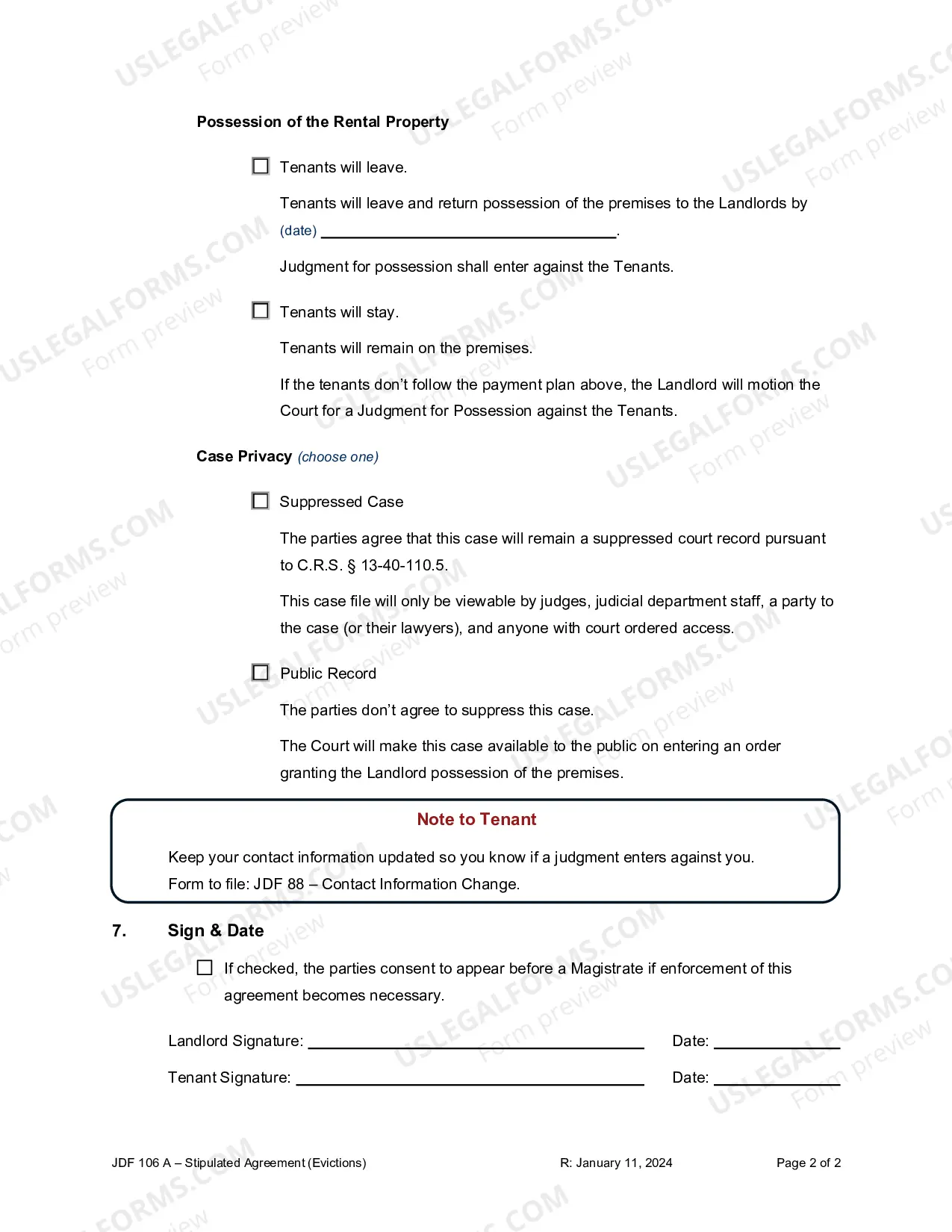 Preview Stipulated Agreement - Evictions