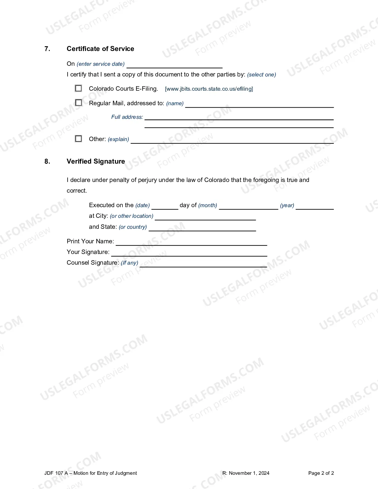 Preview Motion for Entry of Judgment