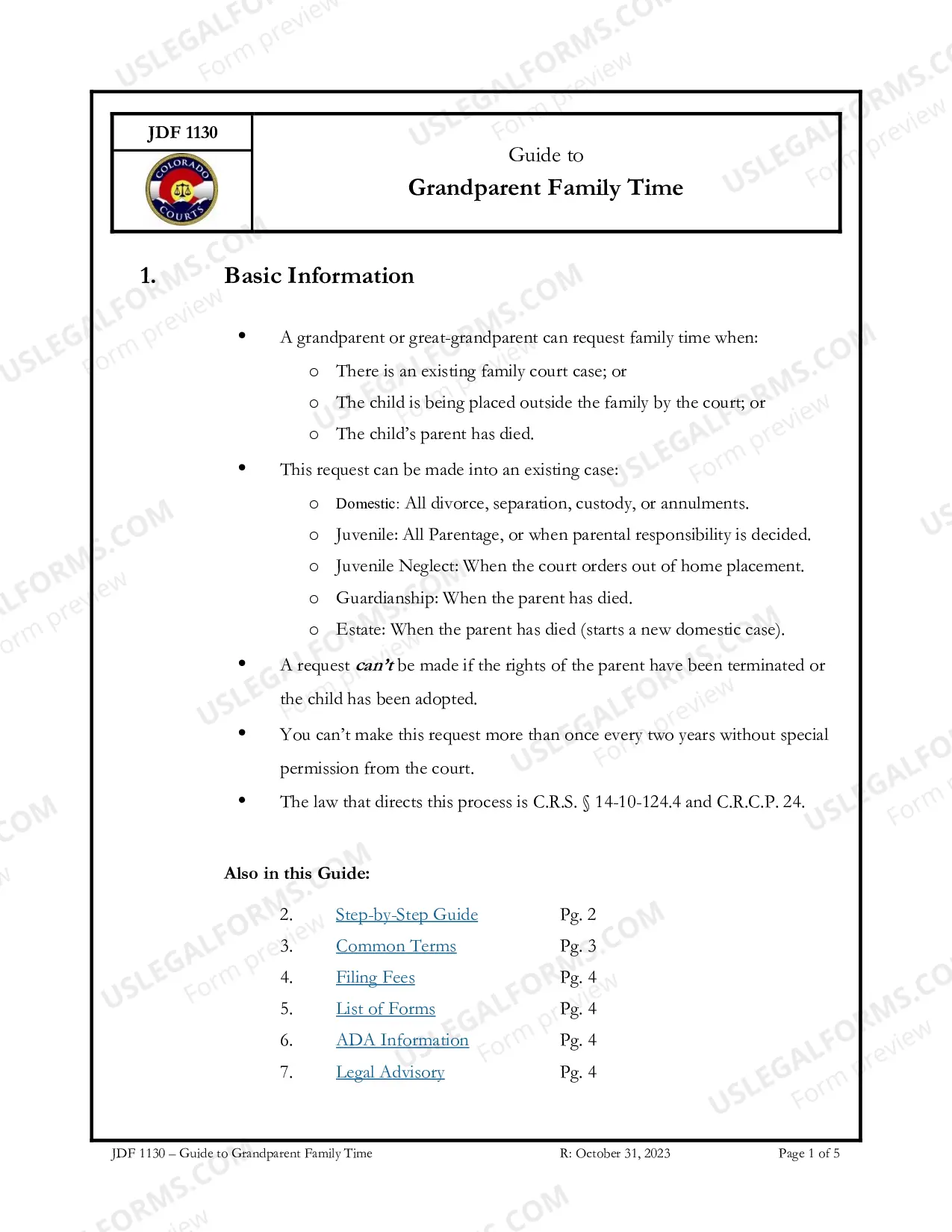 Preview Guide to Grandparent Family Time