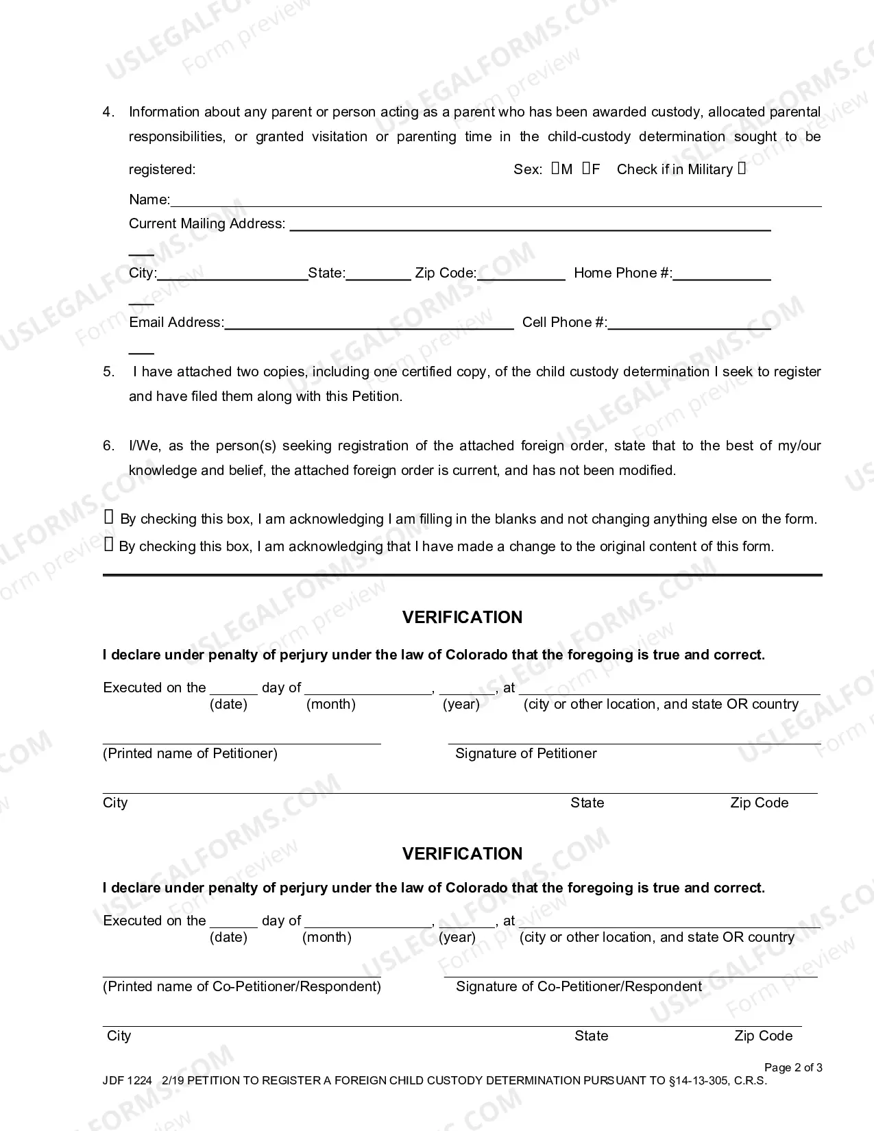 Preview Petition to Register a Foreign Child Custody Determination