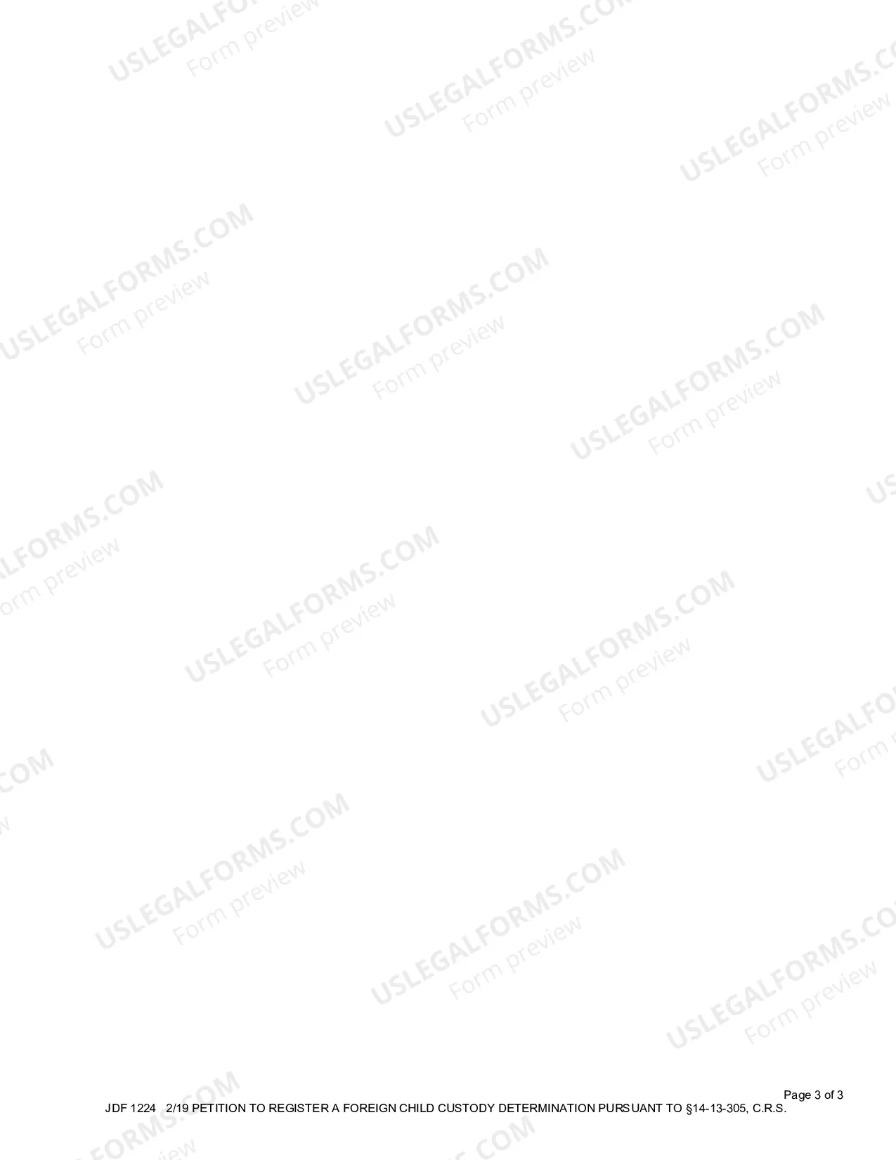 Preview Petition to Register a Foreign Child Custody Determination