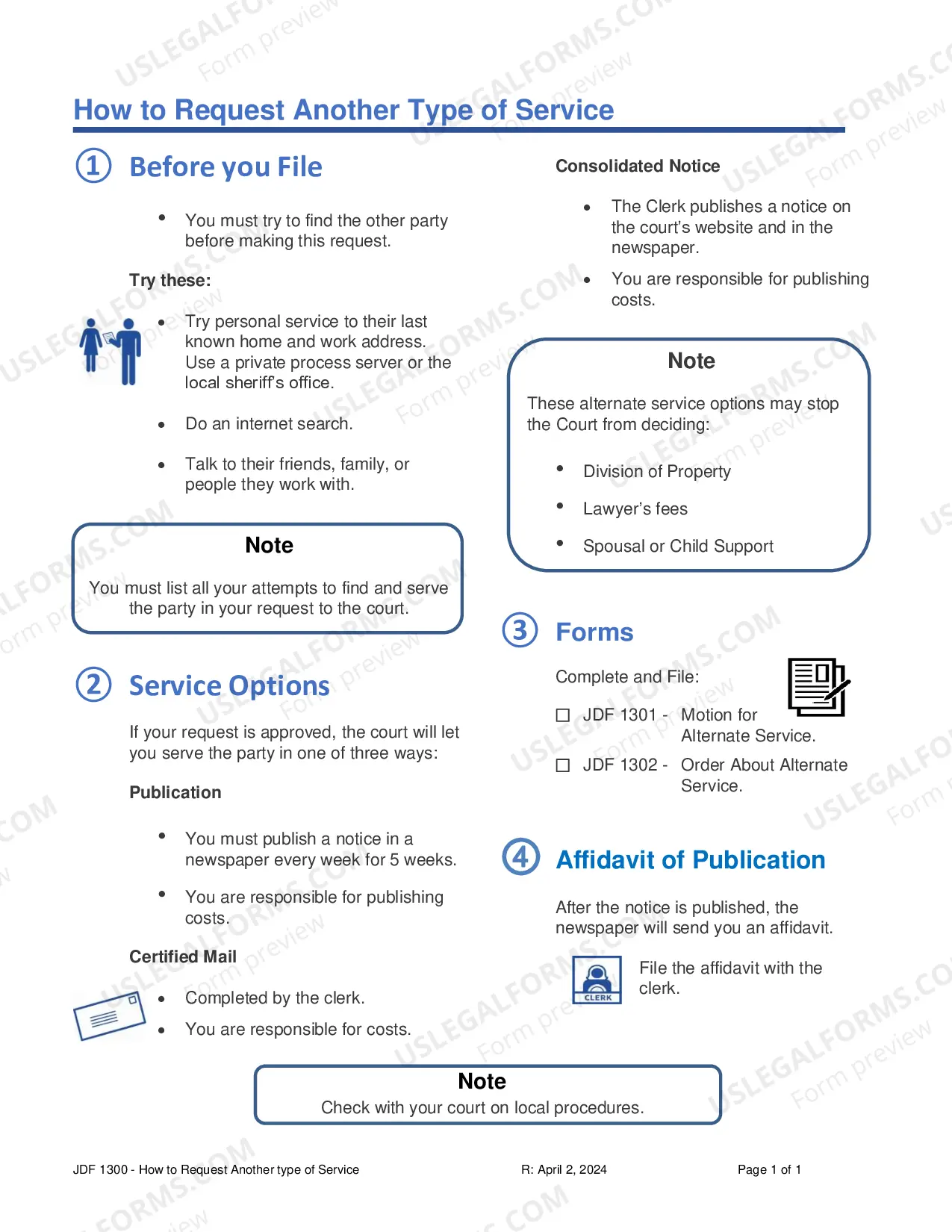Preview Guide to Alternate Service - How to Request Another Type of Service