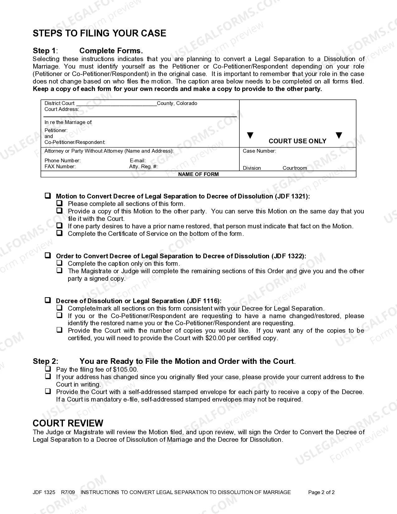 Preview Guide to Convert a Legal Separation to a Divorce