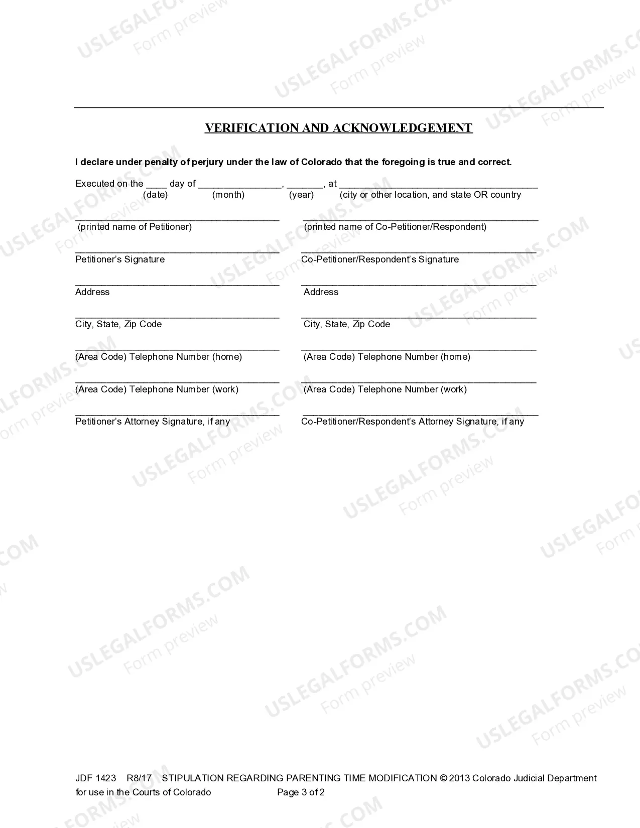 Preview Stipulation Regarding Parenting Time Modification