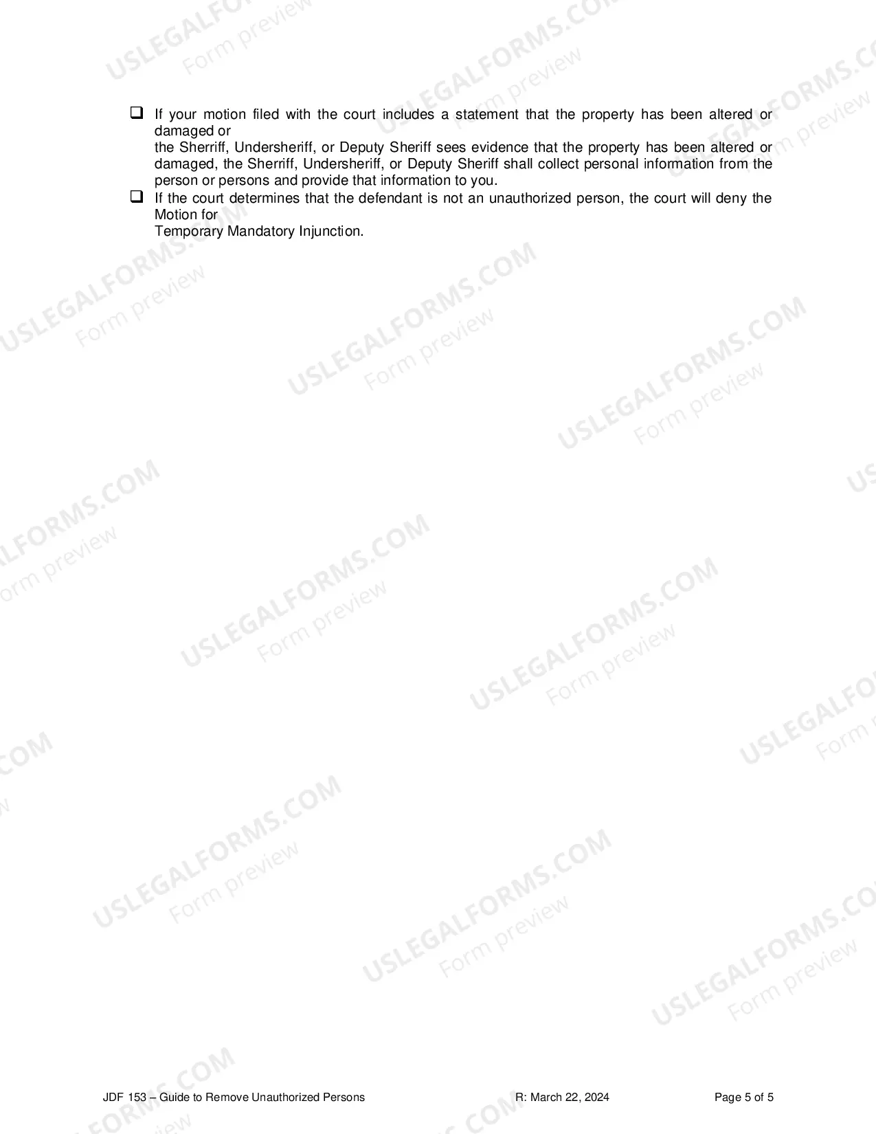 Preview Guide to Remove of Unauthorized Persons