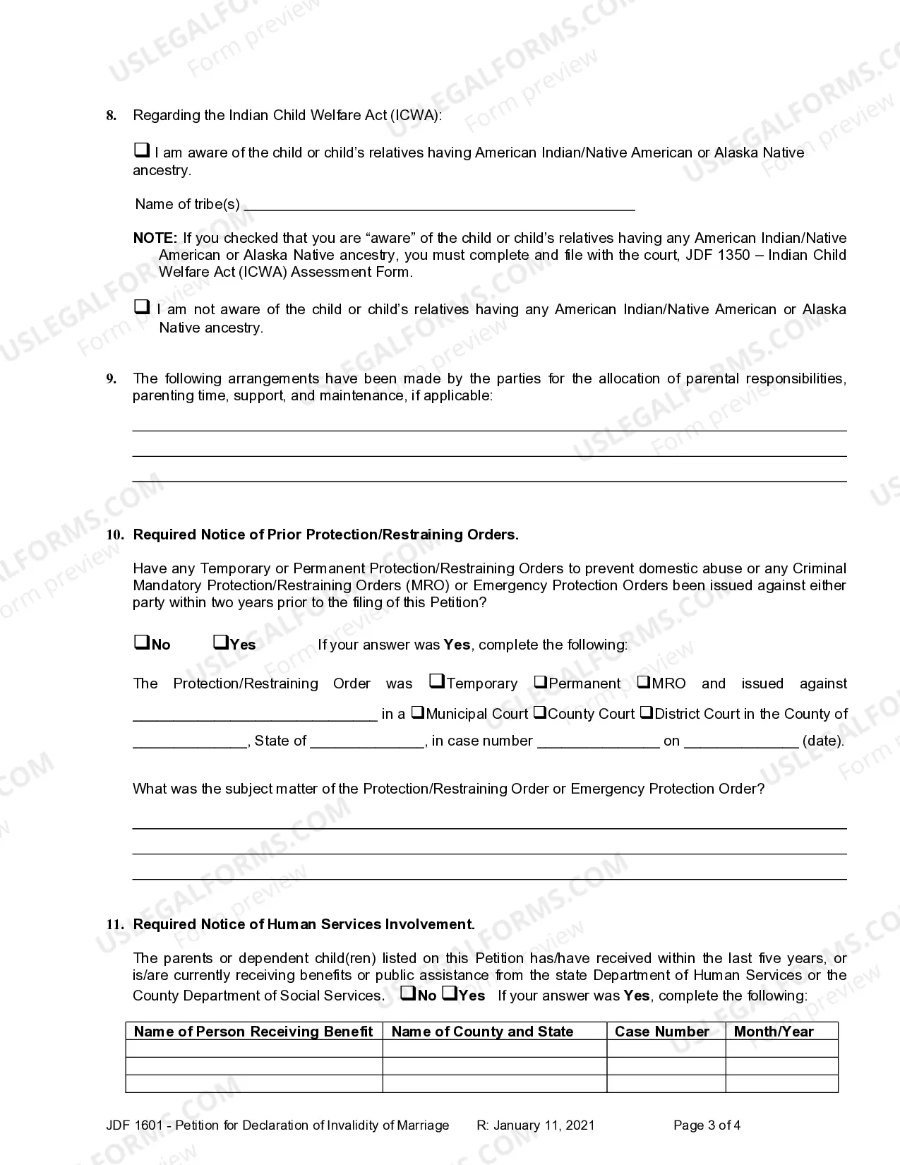 Preview Petition for Declaration of Invalidity