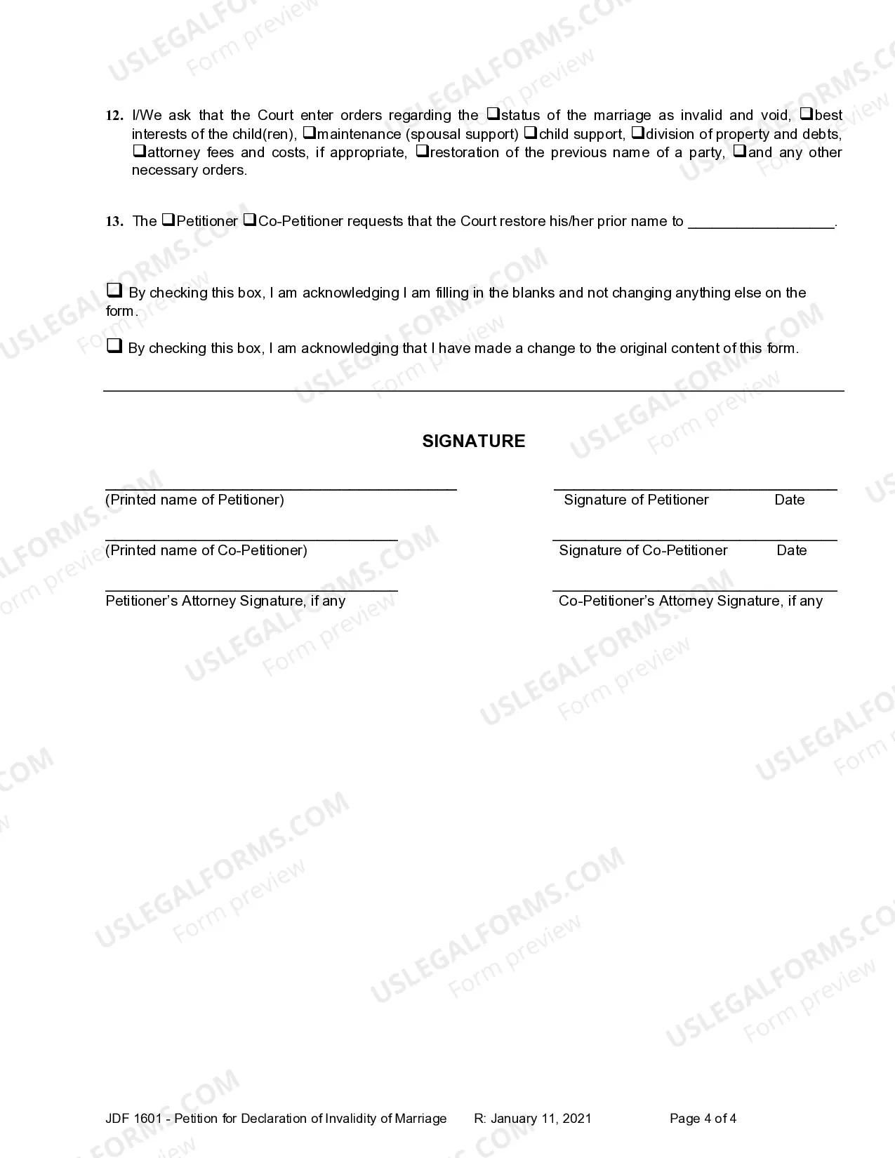 Preview Petition for Declaration of Invalidity