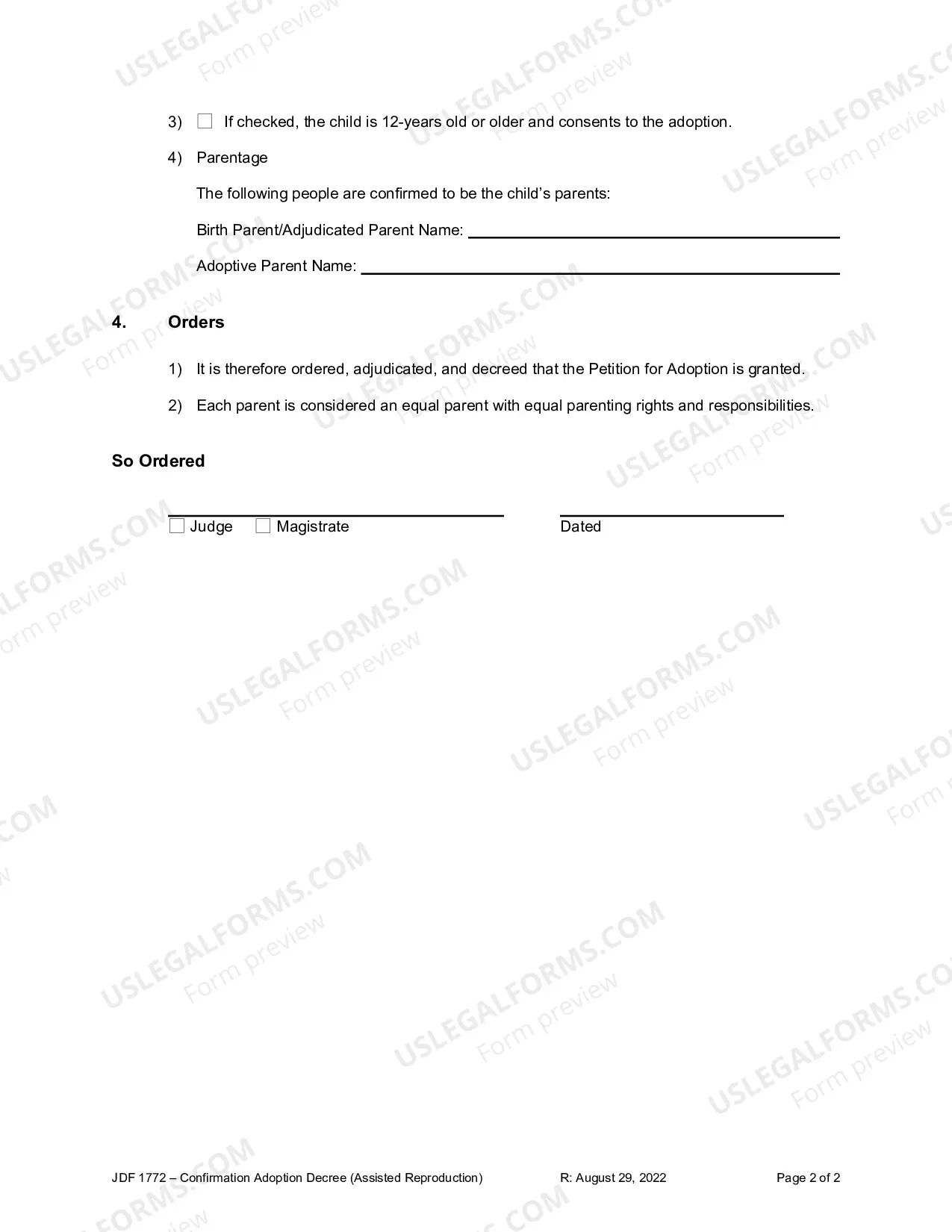 Preview Confirmation Adoption Decree - Assisted Reproduction