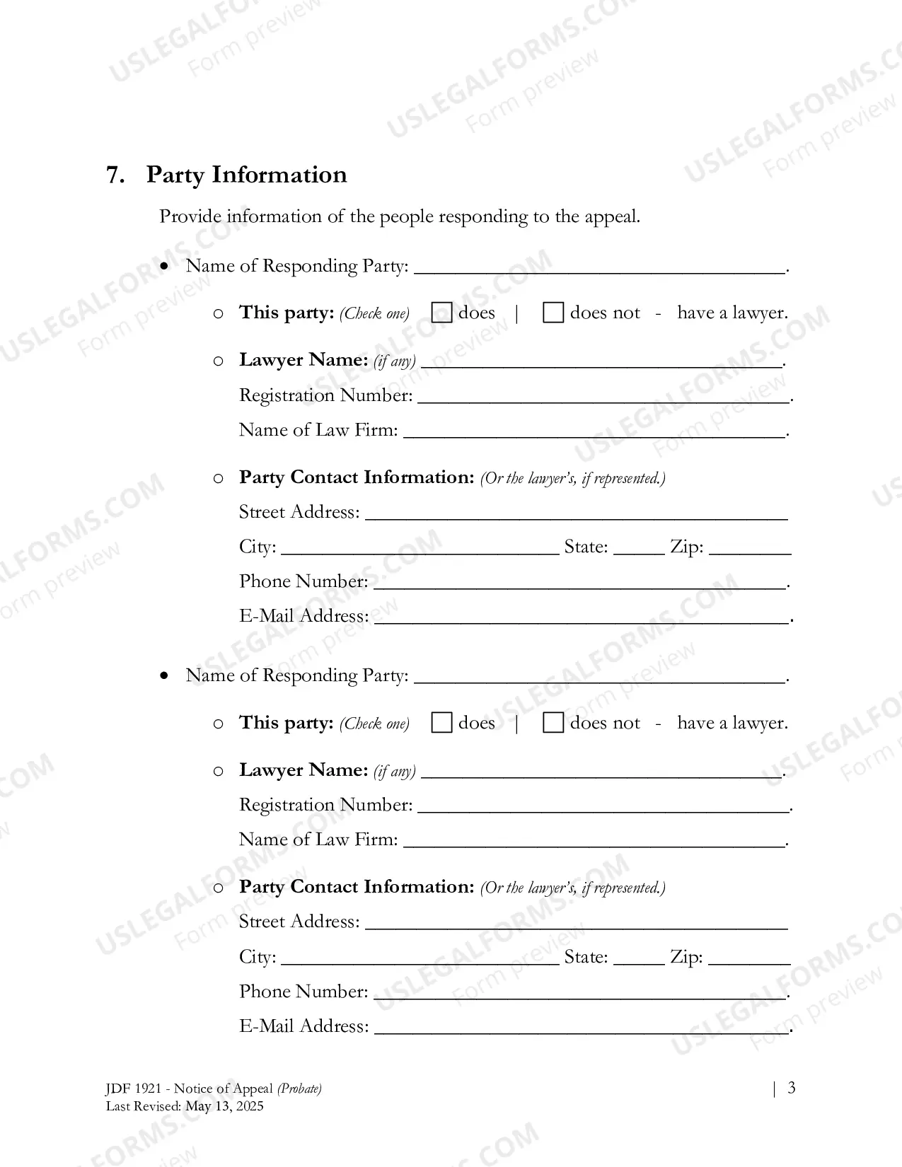 Preview Notice of Appeal - Probate