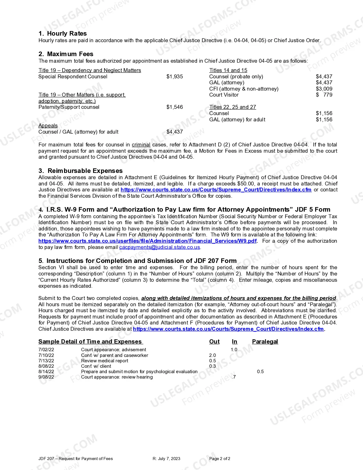 Preview Request for Payment of Fees (Work Done On/After 7/1/2026)