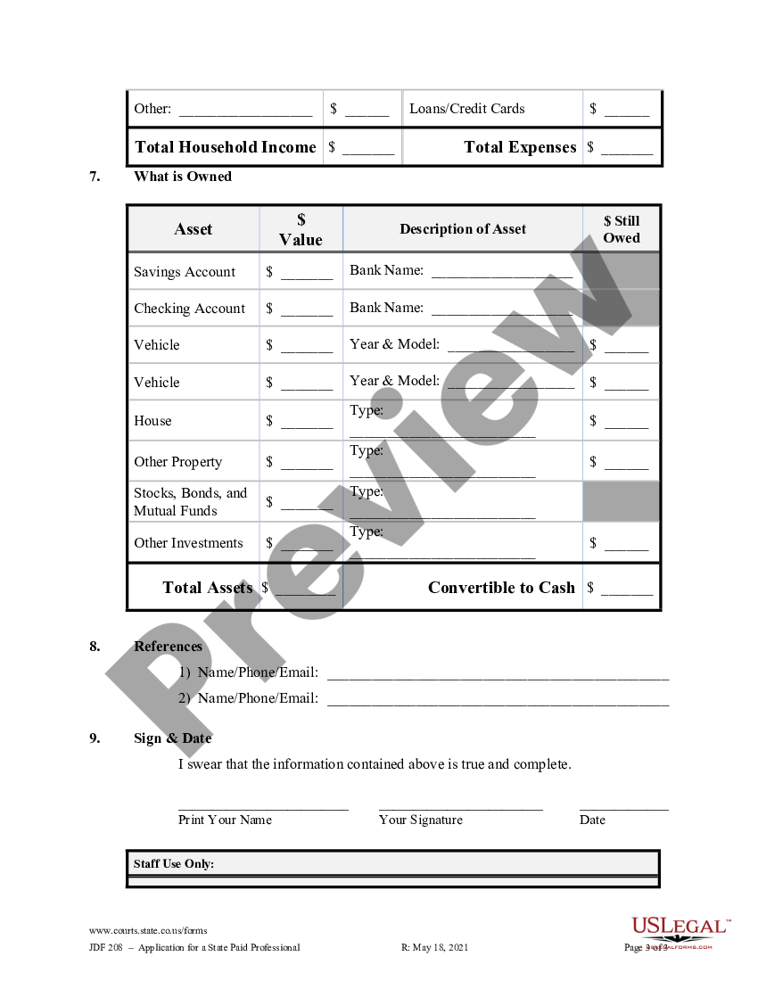 Colorado Application for Court Appointed Counsel or Guardian Ad Litem ...