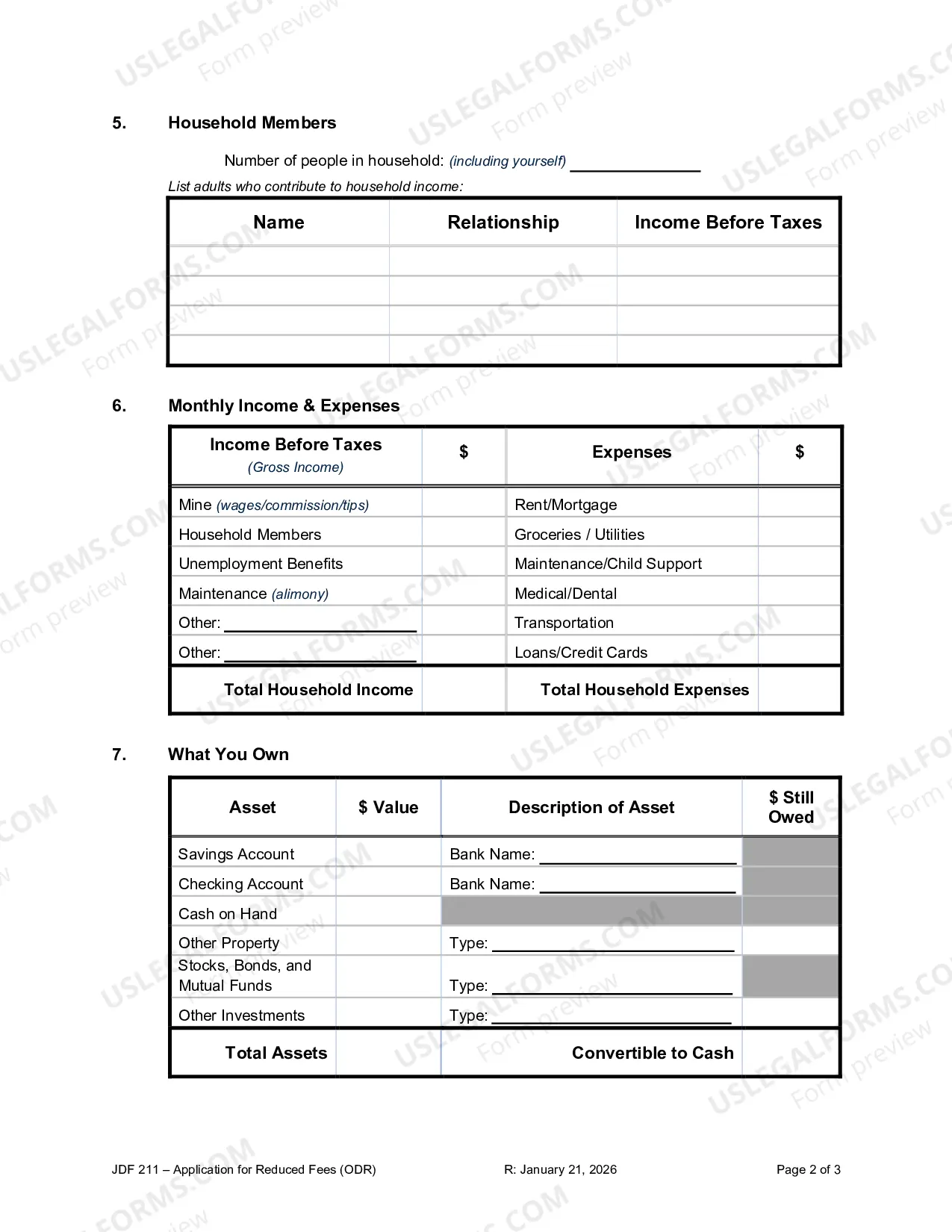 Preview Application for Reduced Fees - Mediation