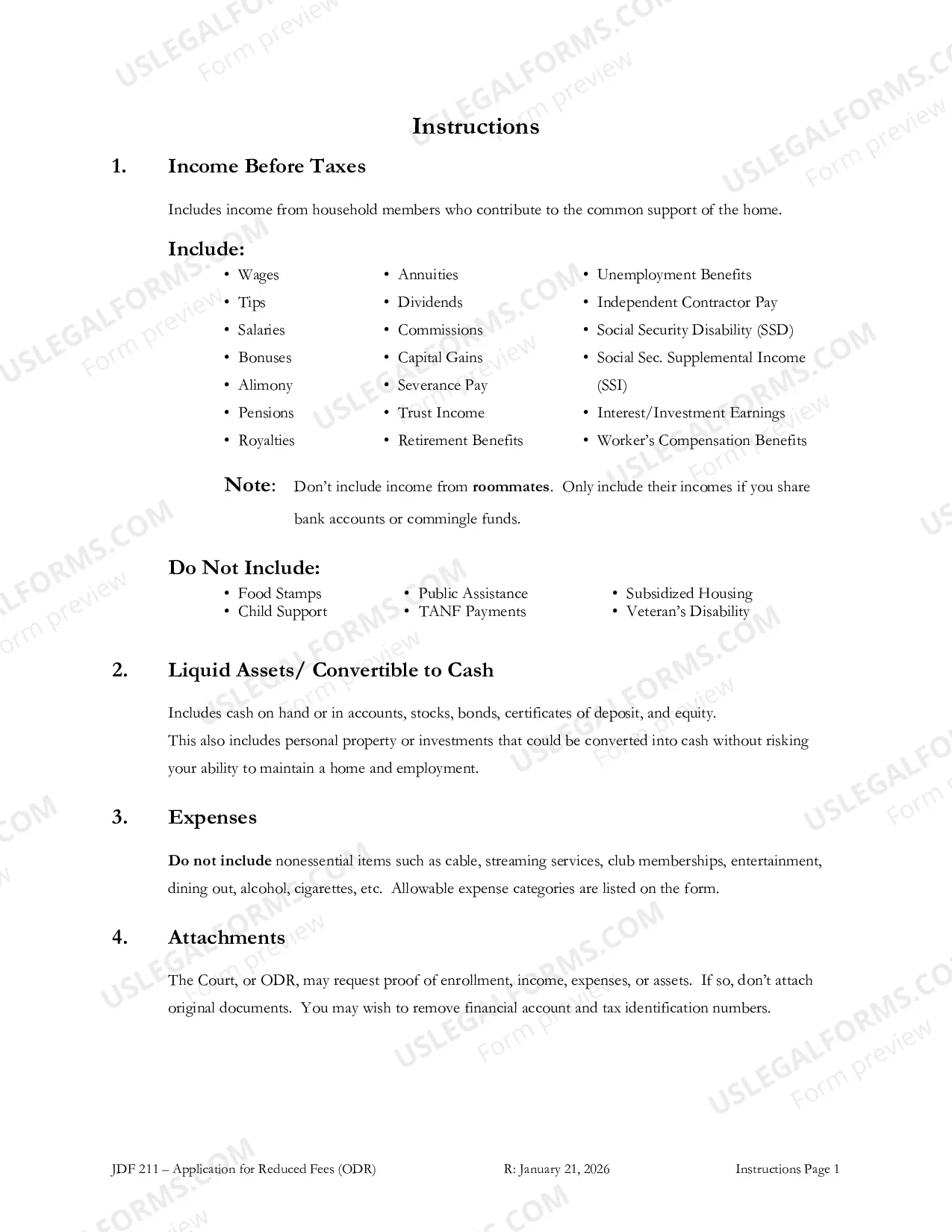 Preview Application for Reduced Fees - Mediation