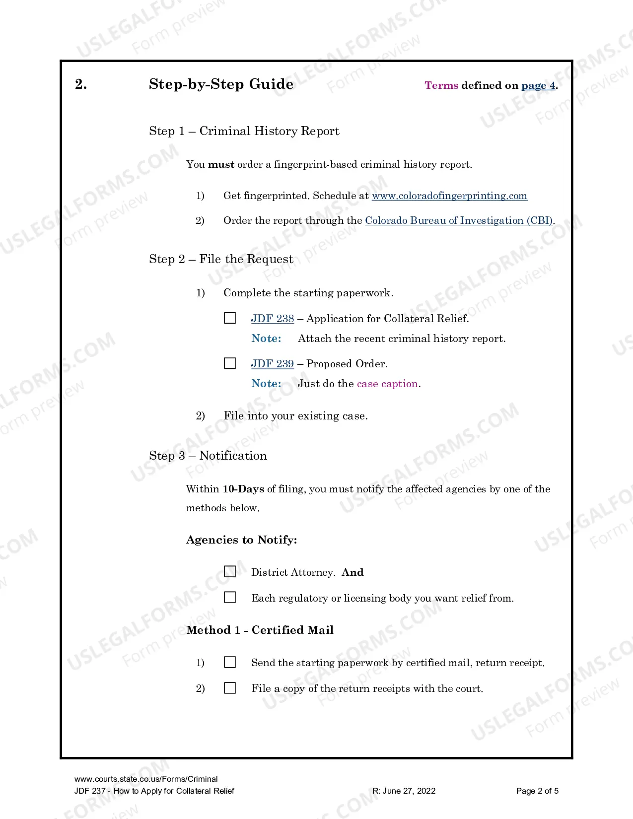 Preview How to Apply for Collateral Relief