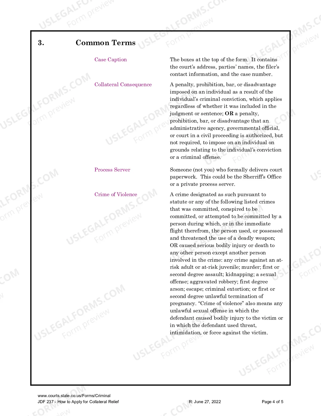 Preview How to Apply for Collateral Relief