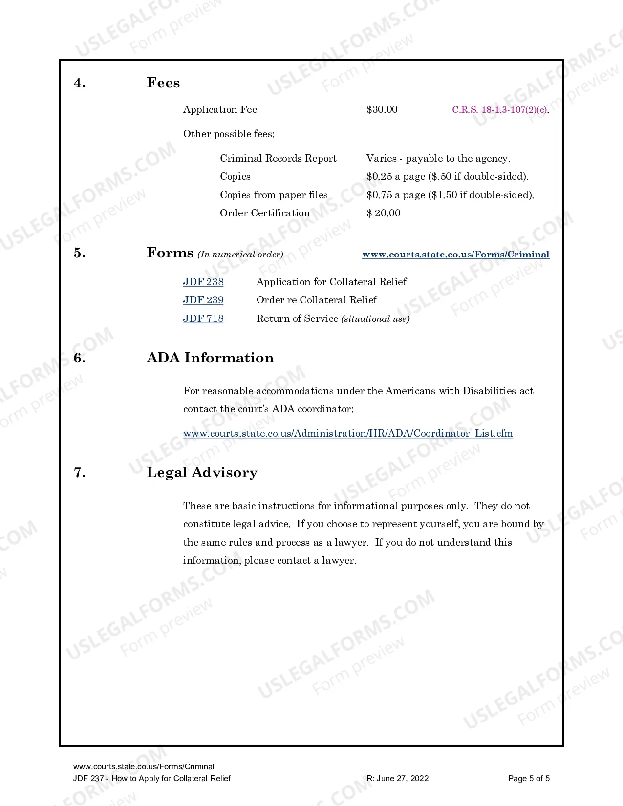 Preview How to Apply for Collateral Relief