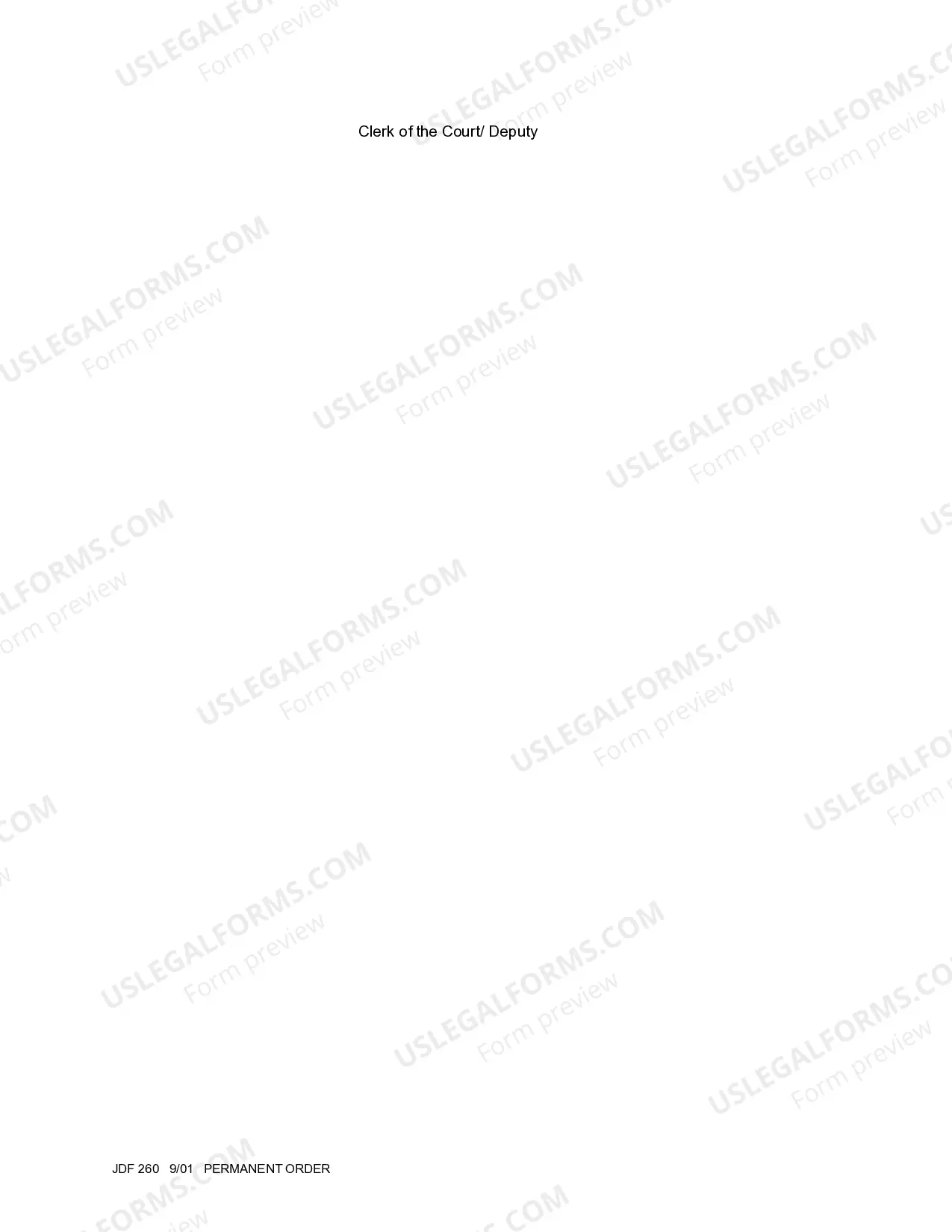 Preview Permanent Order