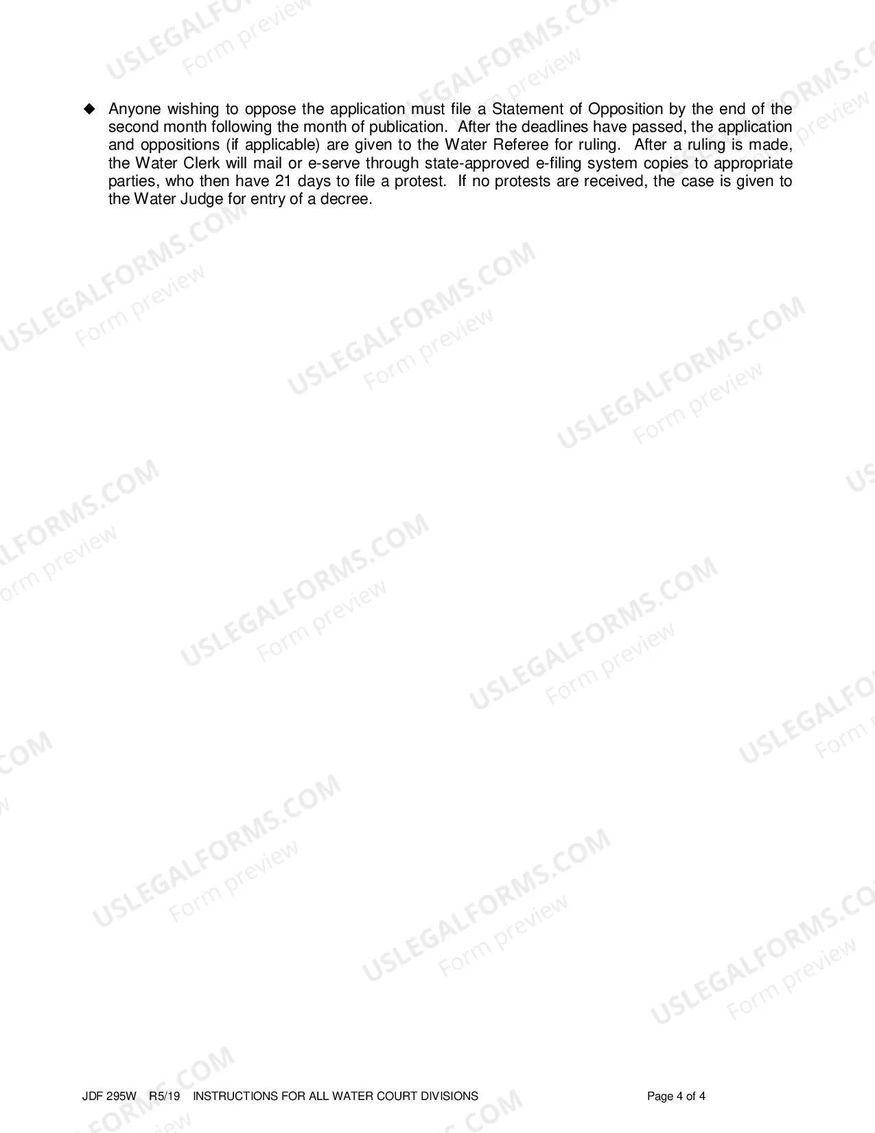 Preview Standardized Instructions for all Colorado Water Court Divisions