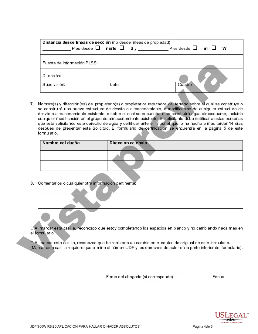 Preview Solicitud de determinación de diligencia o para hacer absoluta
