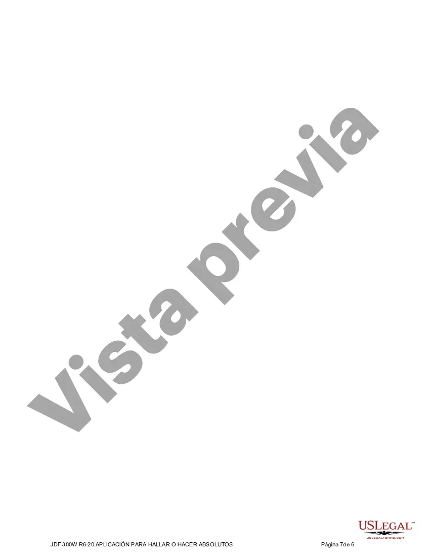 Preview Solicitud de determinación de diligencia o para hacer absoluta