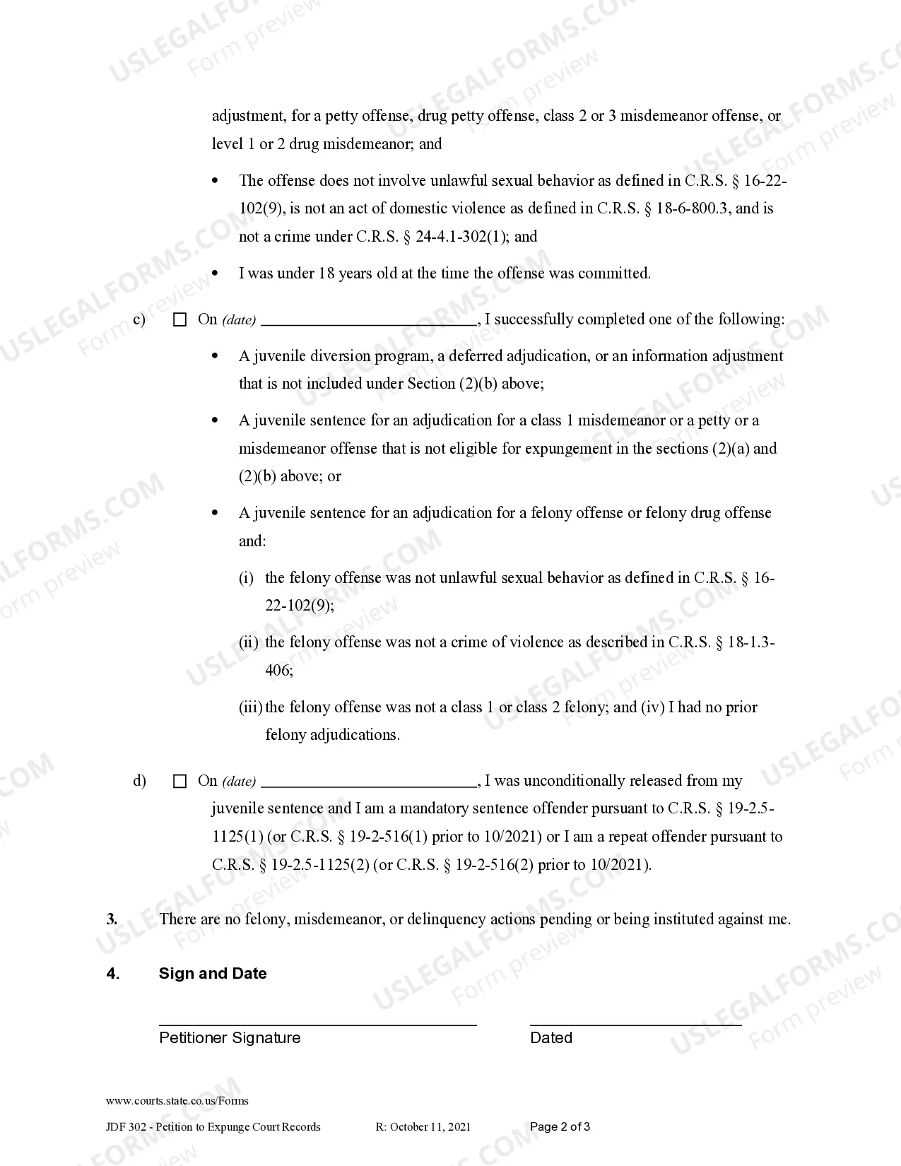 Preview Petition to Expunge Court Records