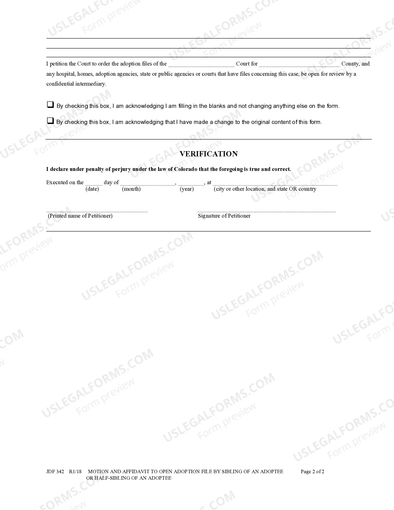Preview Motion and Affidavit to Open Adoption File by Sibling of an Adoptee or Half Sibling of an Adoptee