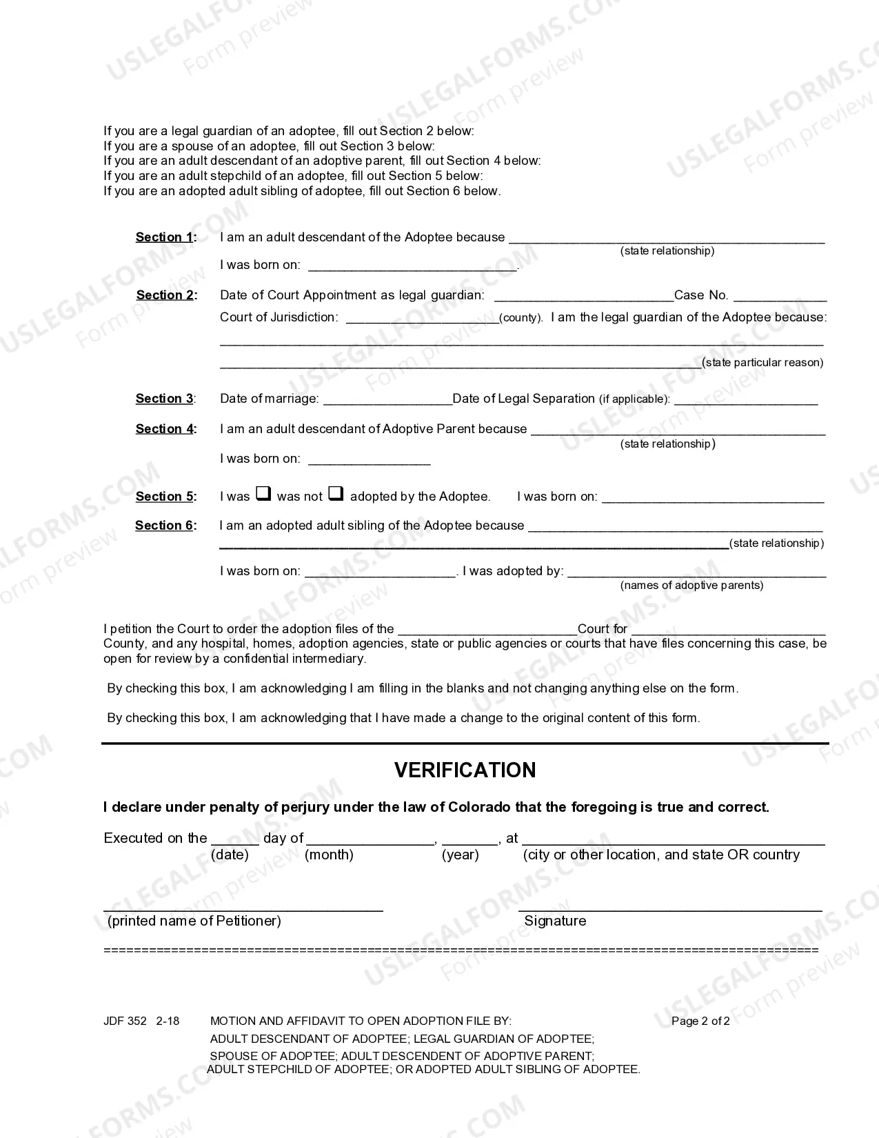 Preview Motion to Open Adoption File by Adult Descendant, Legal Guardian, Spouse, Adult Stepchild, Adopted Adult Sibling, or Adult Descendant of Adoptive Parent