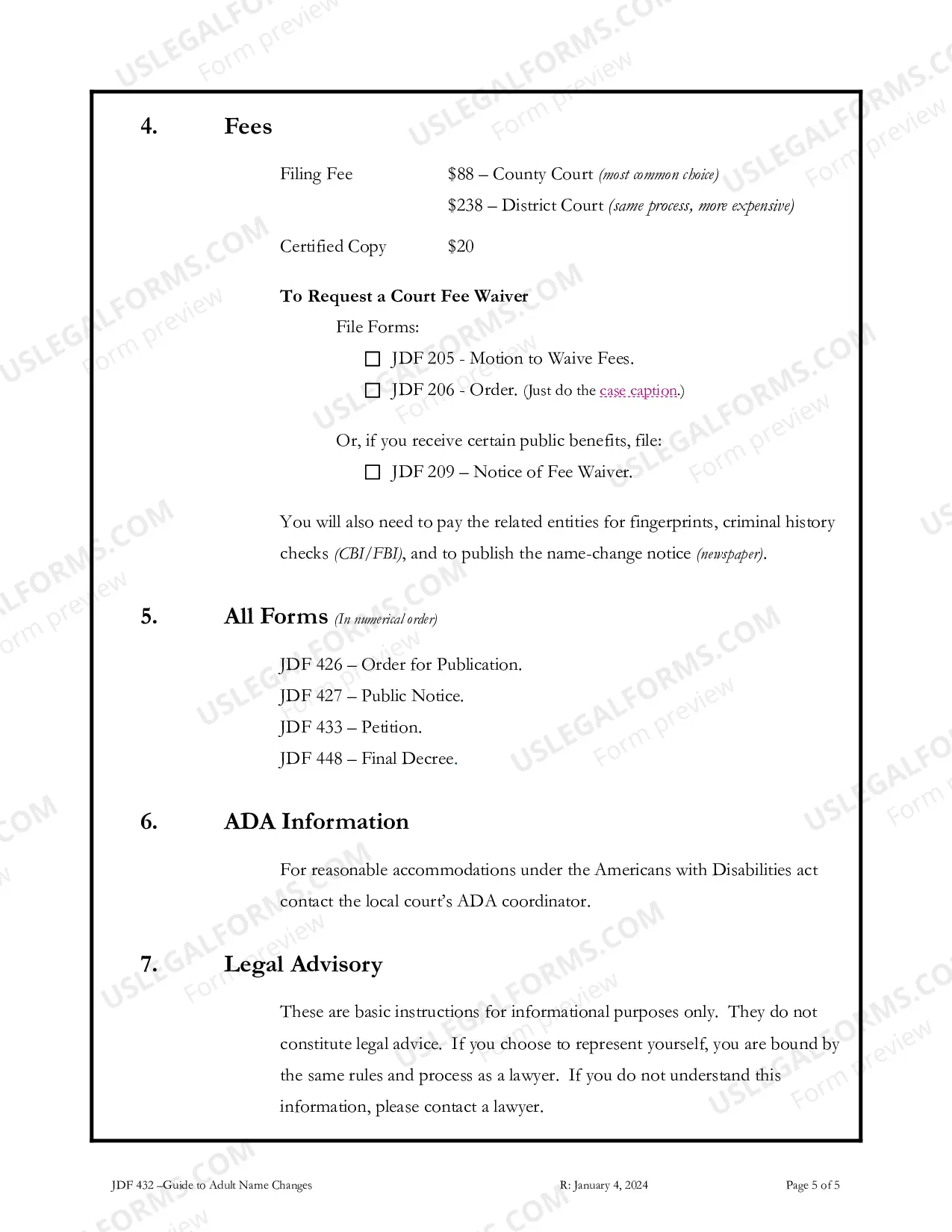 Preview Guide to Adult Name Changes