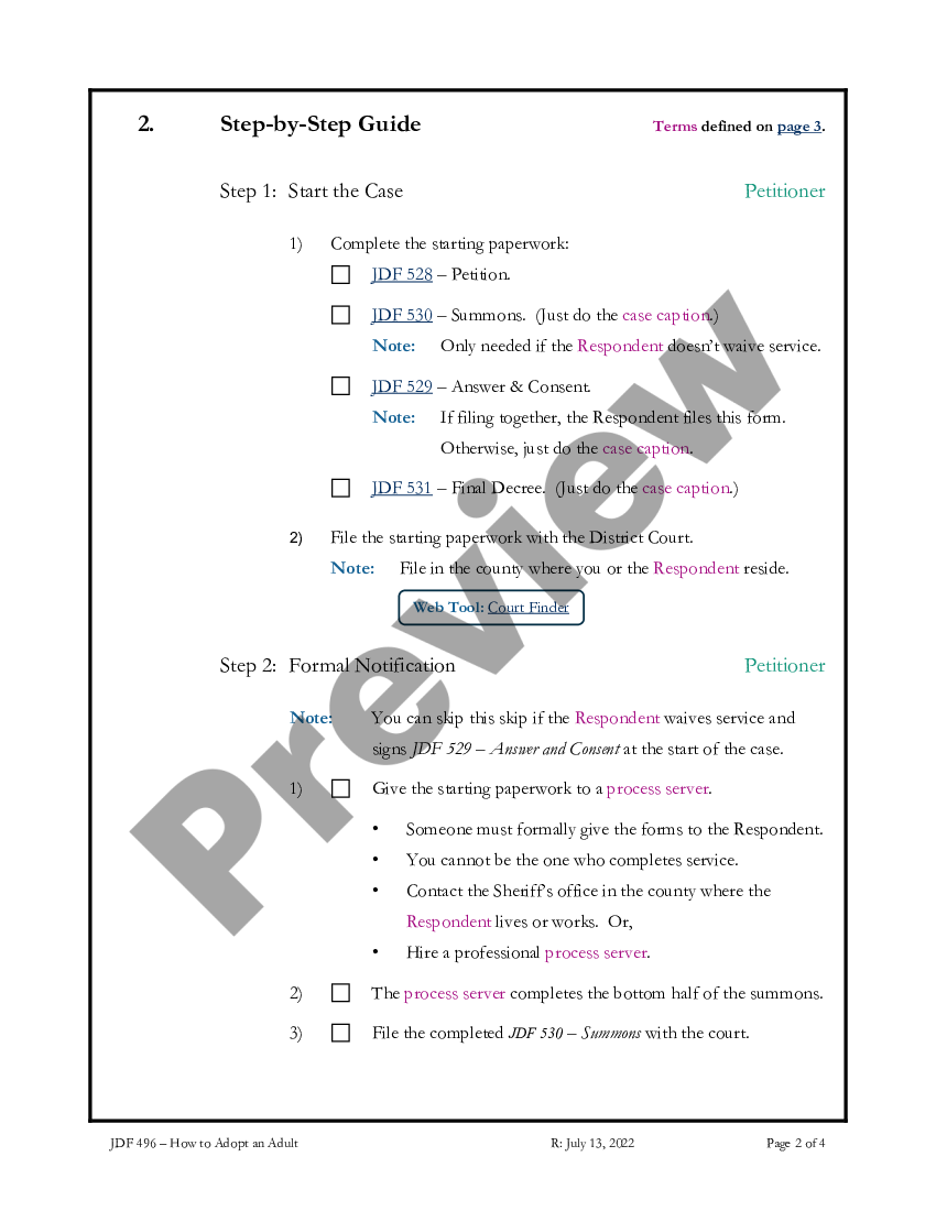 Colorado Instructions For Adult Adoption US Legal Forms   2 