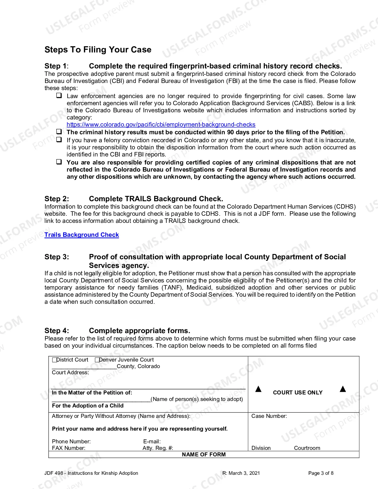 Preview Instructions for Kinship Adoption