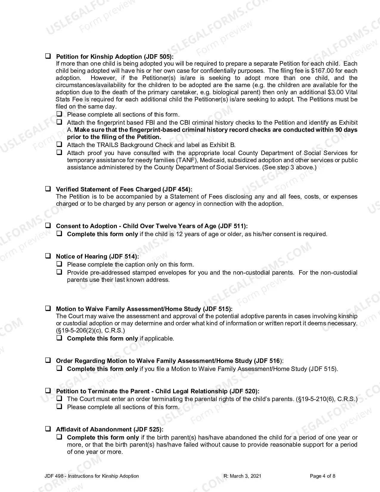 Preview Instructions for Kinship Adoption