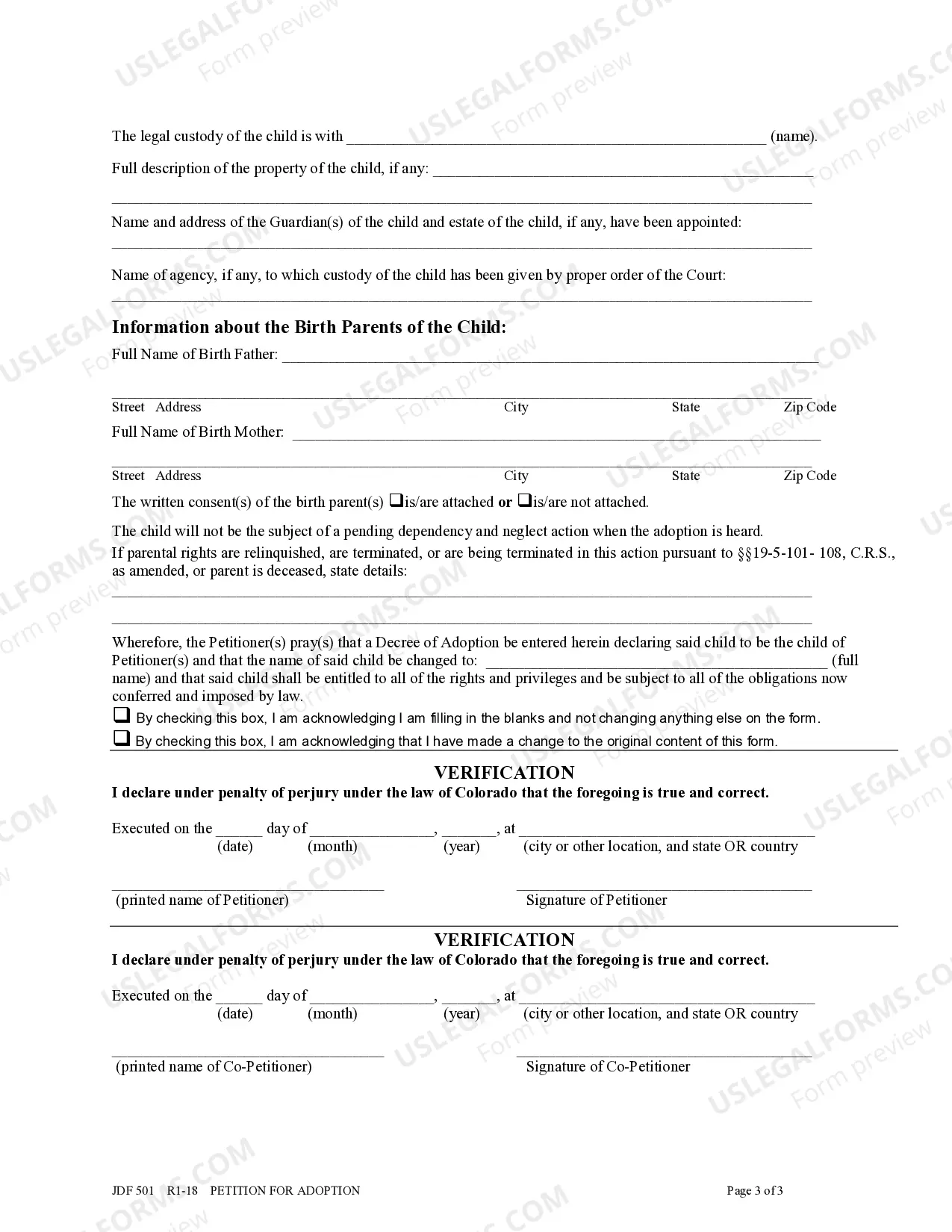 Preview Petition for Adoption