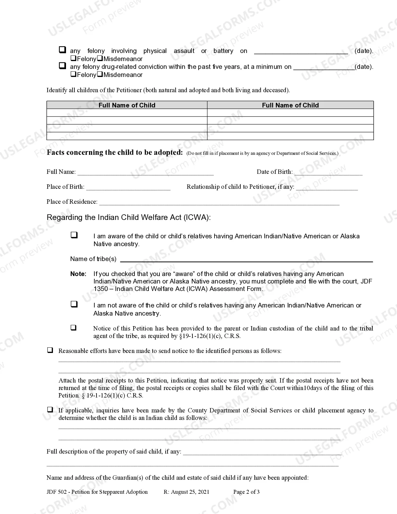 Preview Petition for Stepparent Adoption