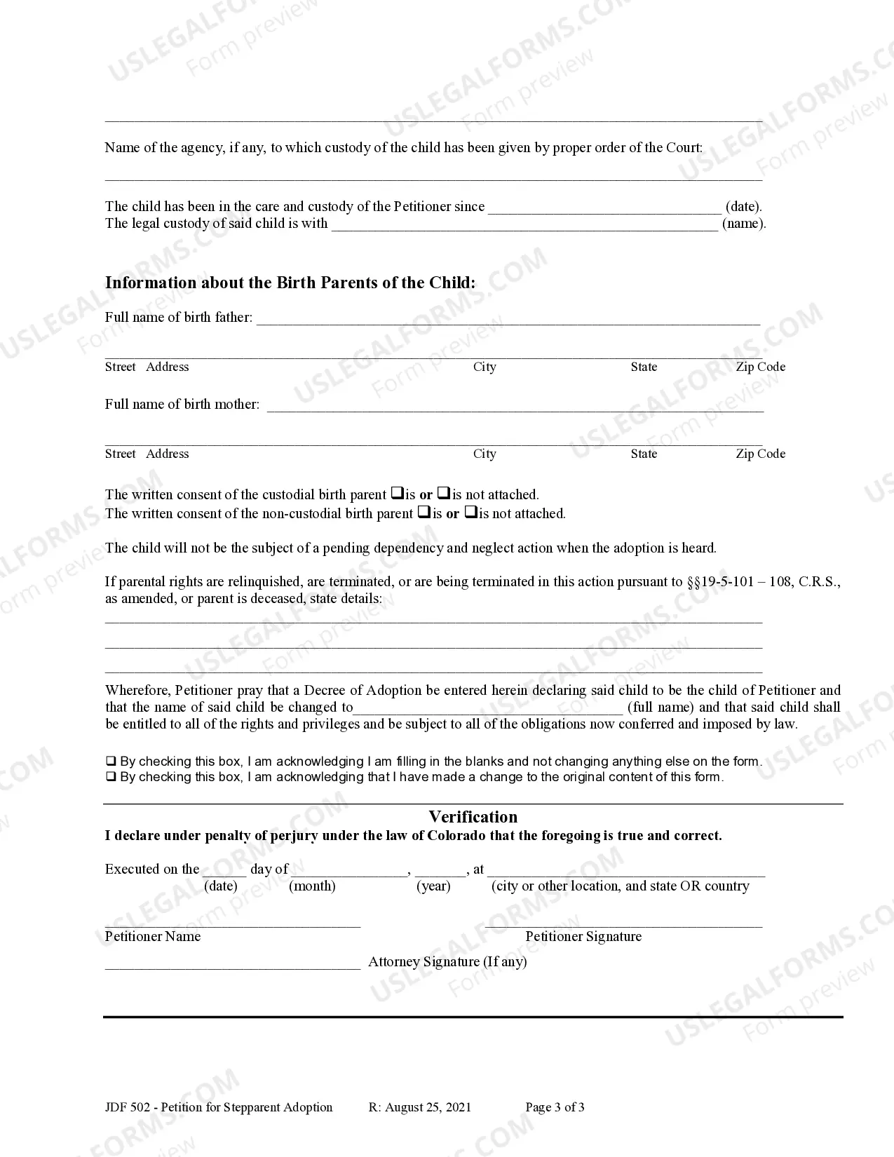 Preview Petition for Stepparent Adoption