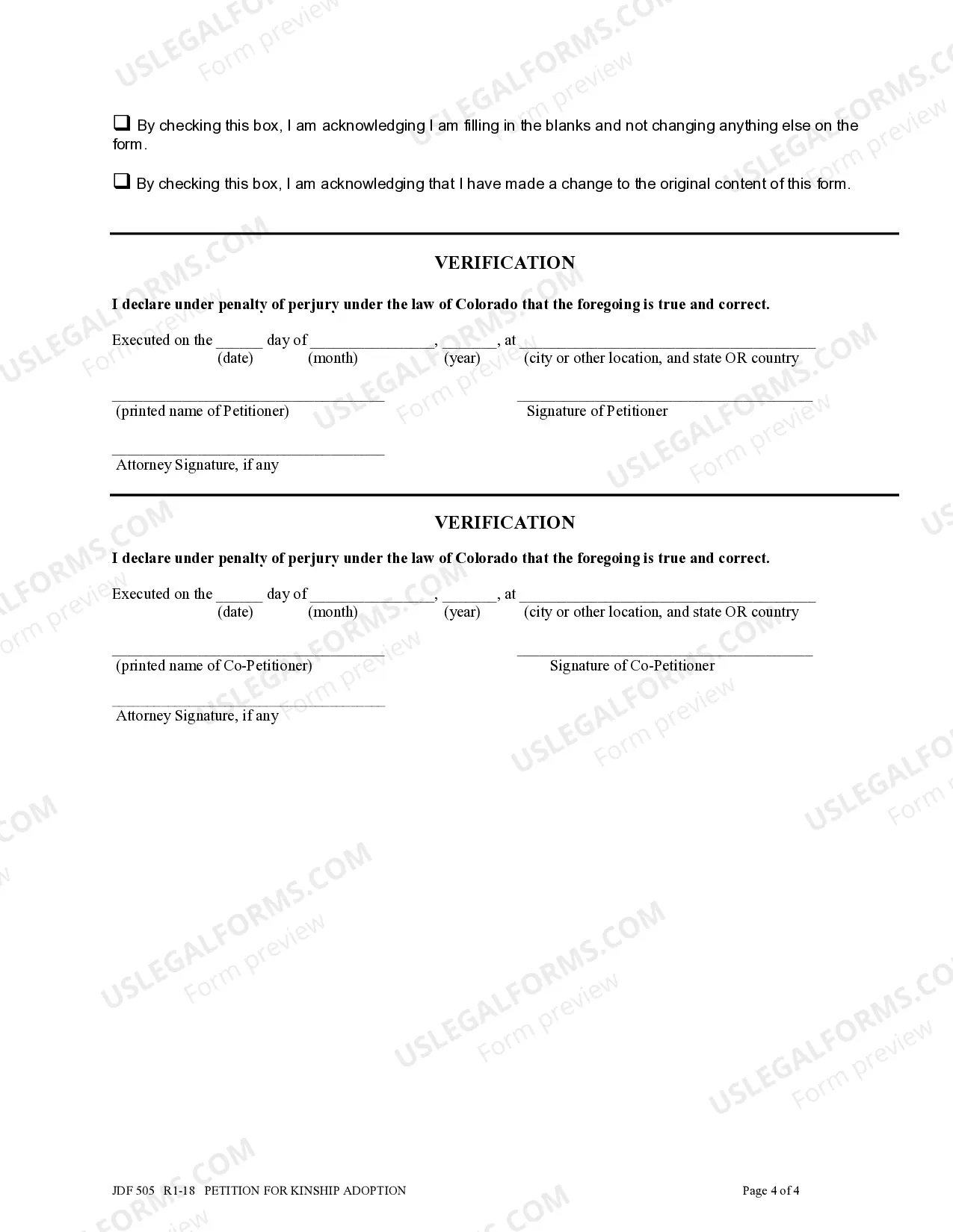 Preview Petition for Kinship Adoption