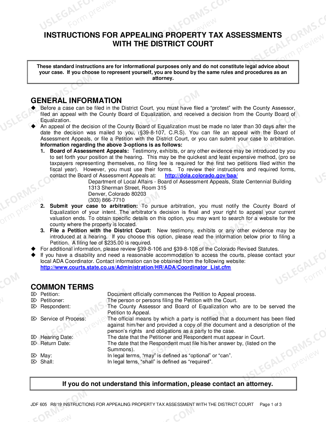 Aurora Colorado Instructions For Appealing Property Tax Assessments