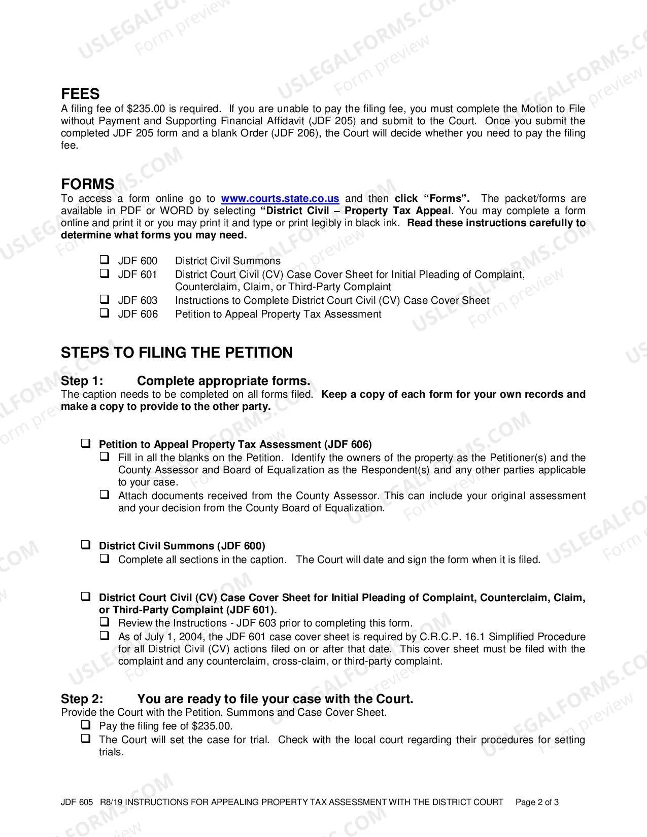 Preview Instructions For Appealing Property Tax Assessments With The District Court