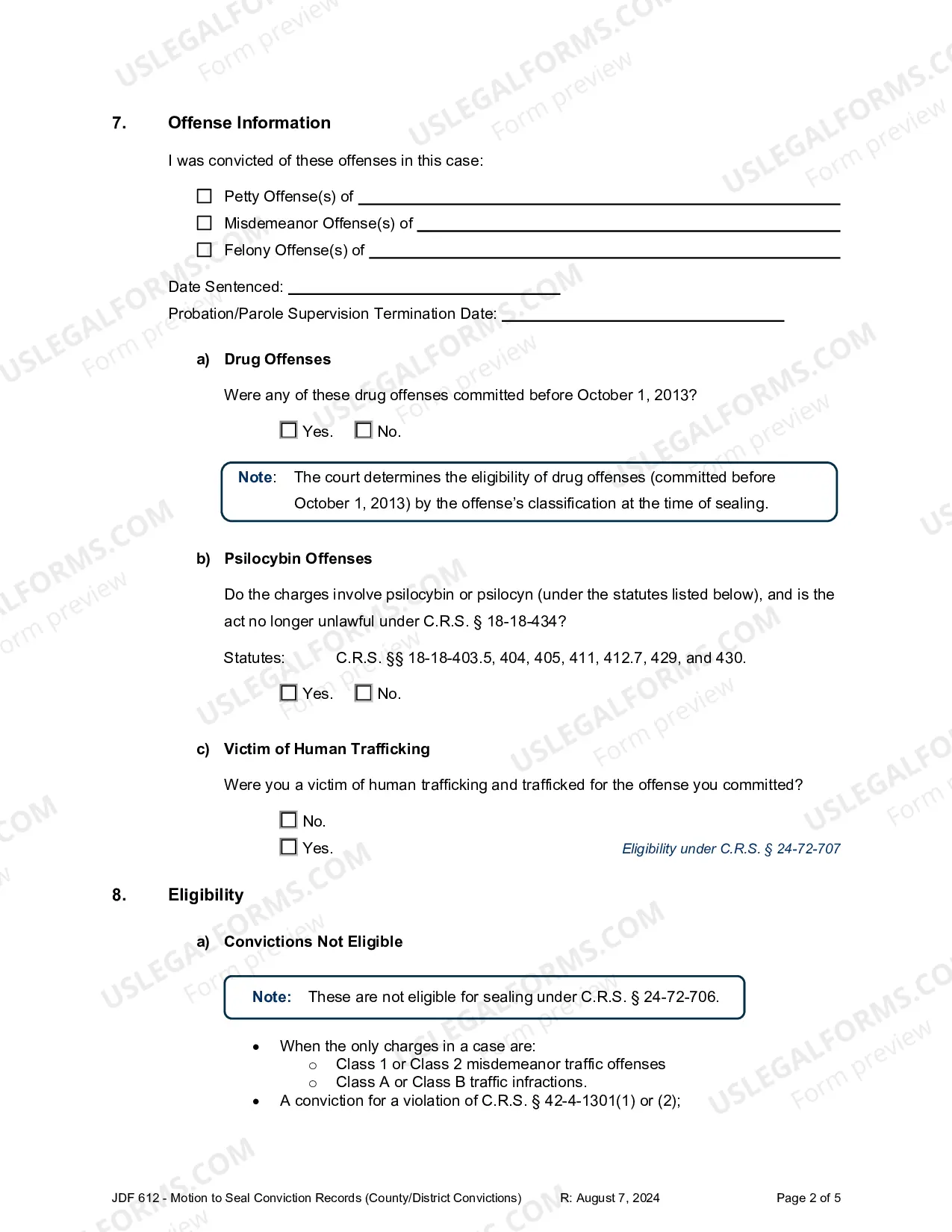 Preview Motion to Seal Criminal Conviction Records