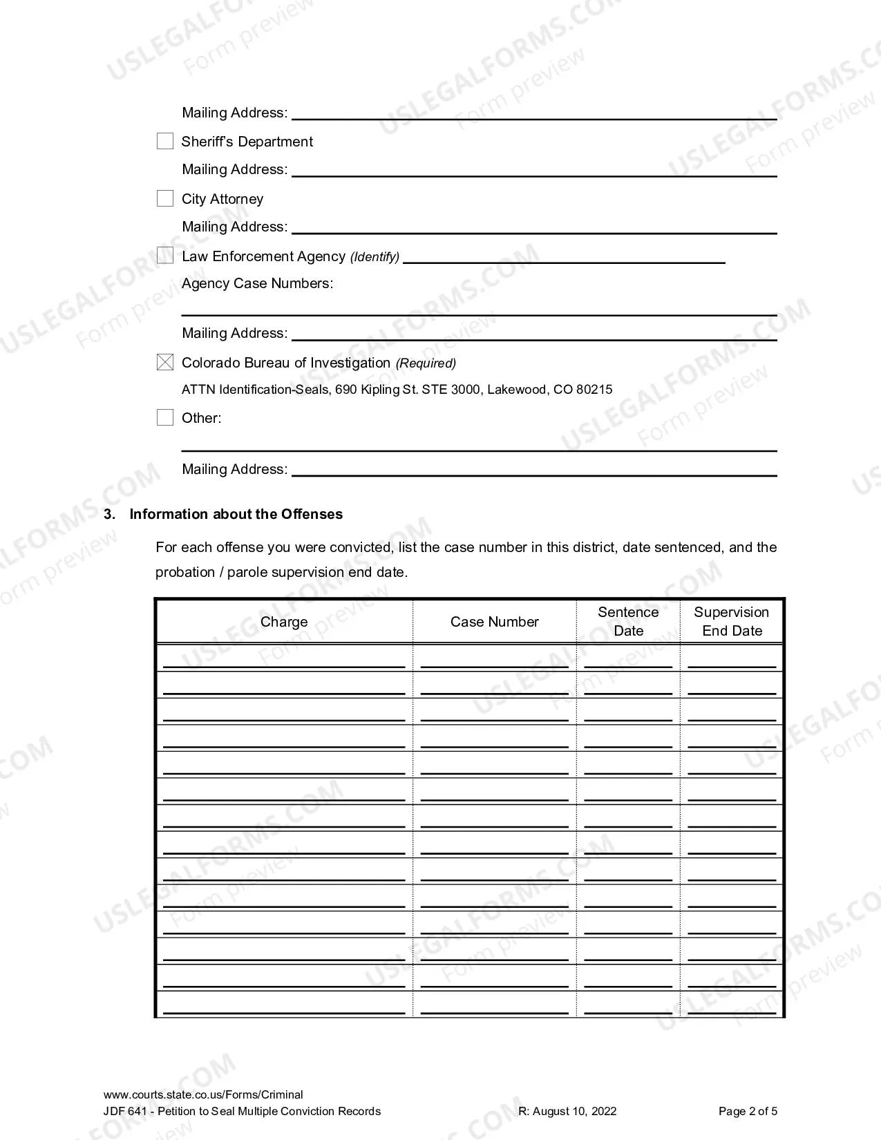 Preview Petition to Seal Multiple Conviction Records