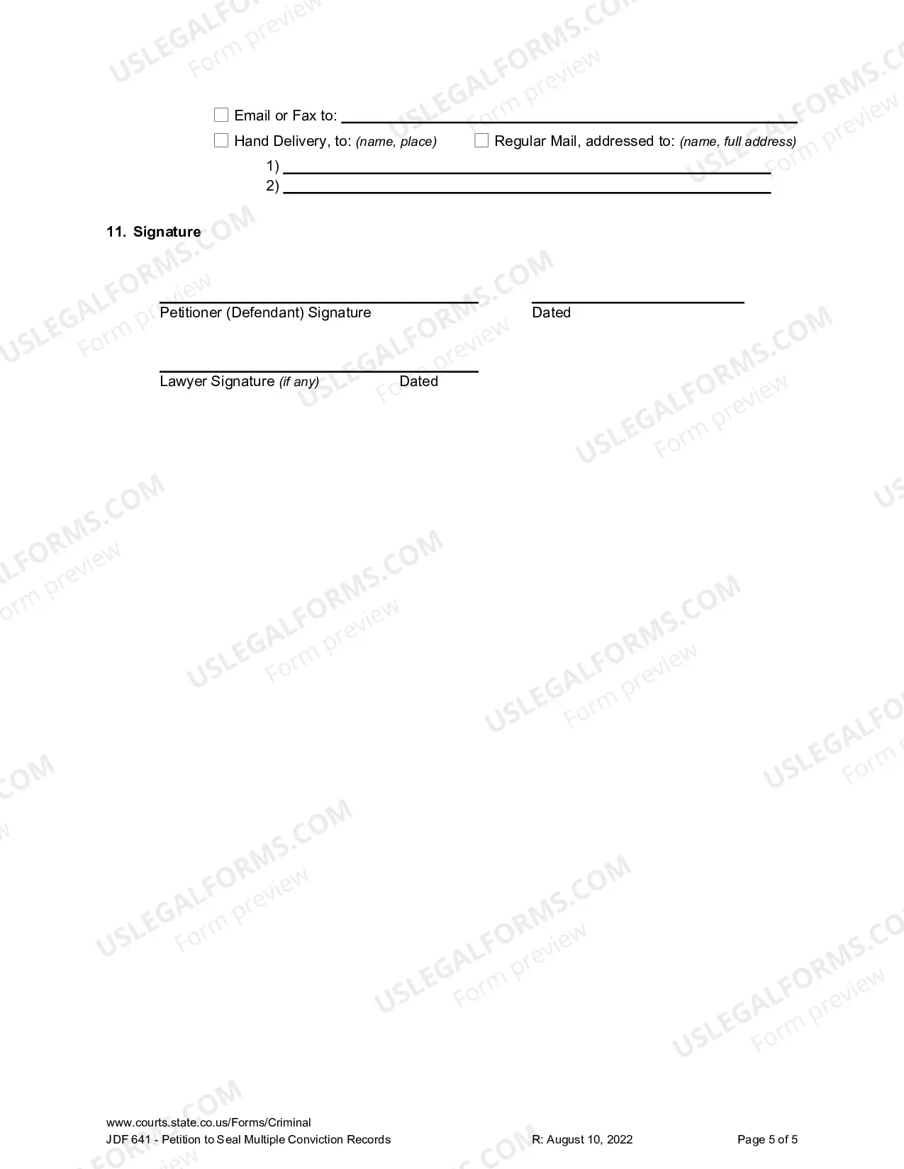 Preview Petition to Seal Multiple Conviction Records