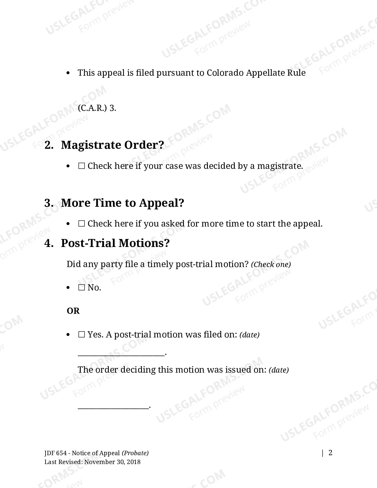 Preview Notice of Appeal - Probate