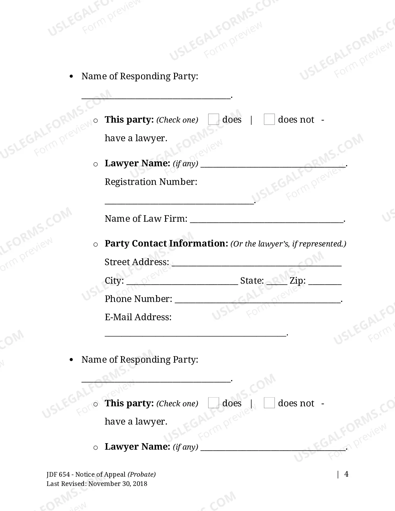 Preview Notice of Appeal - Probate