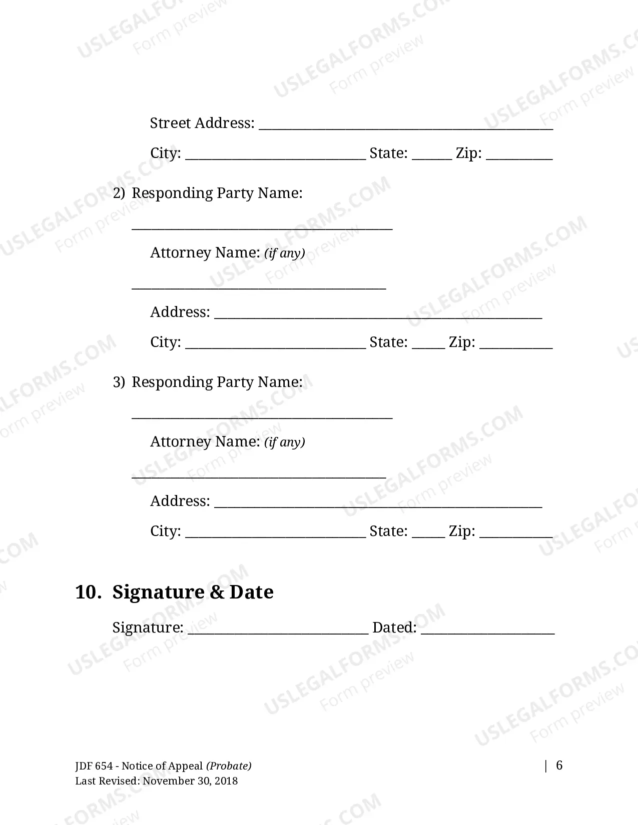 Preview Notice of Appeal - Probate