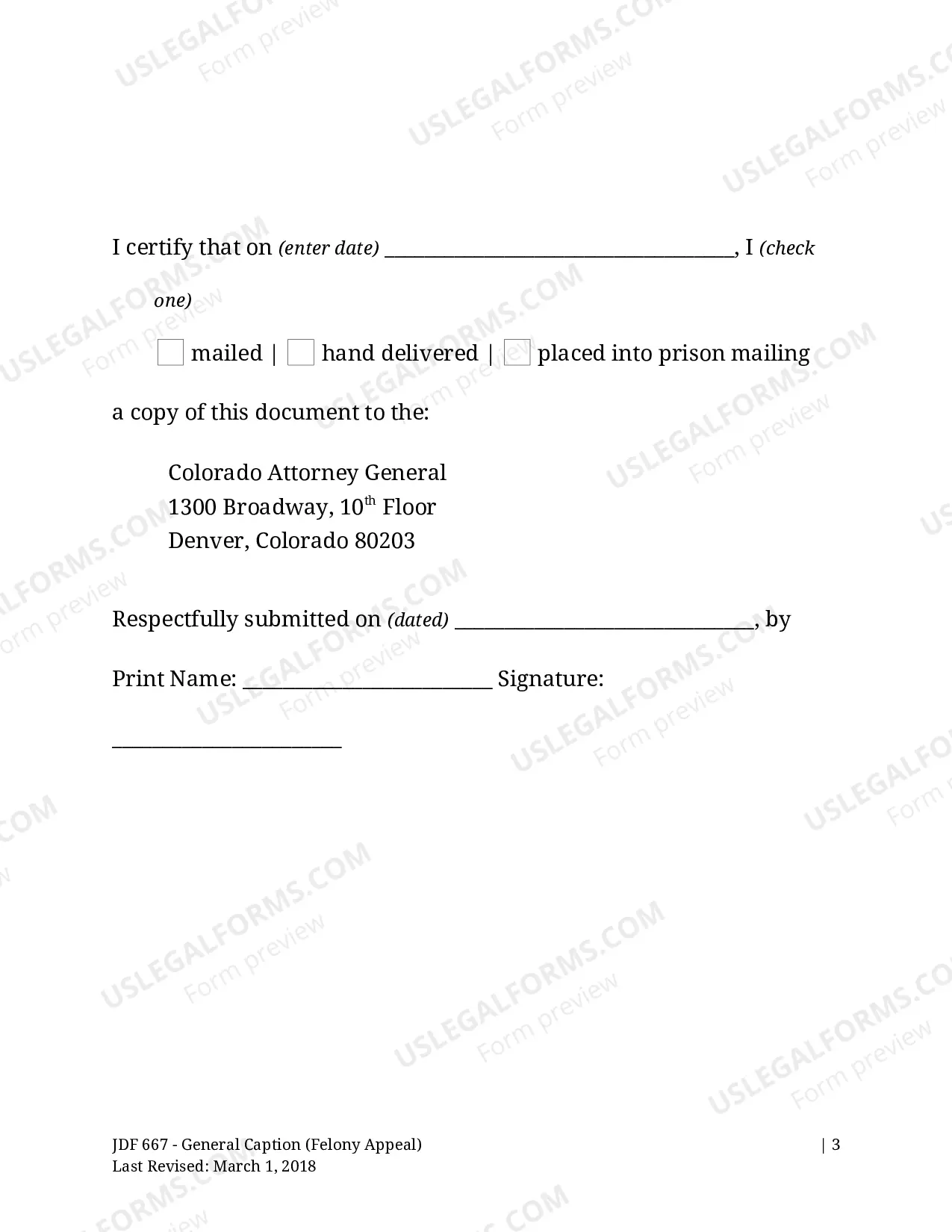 Preview Flexible Caption - Felony Criminal Appeal