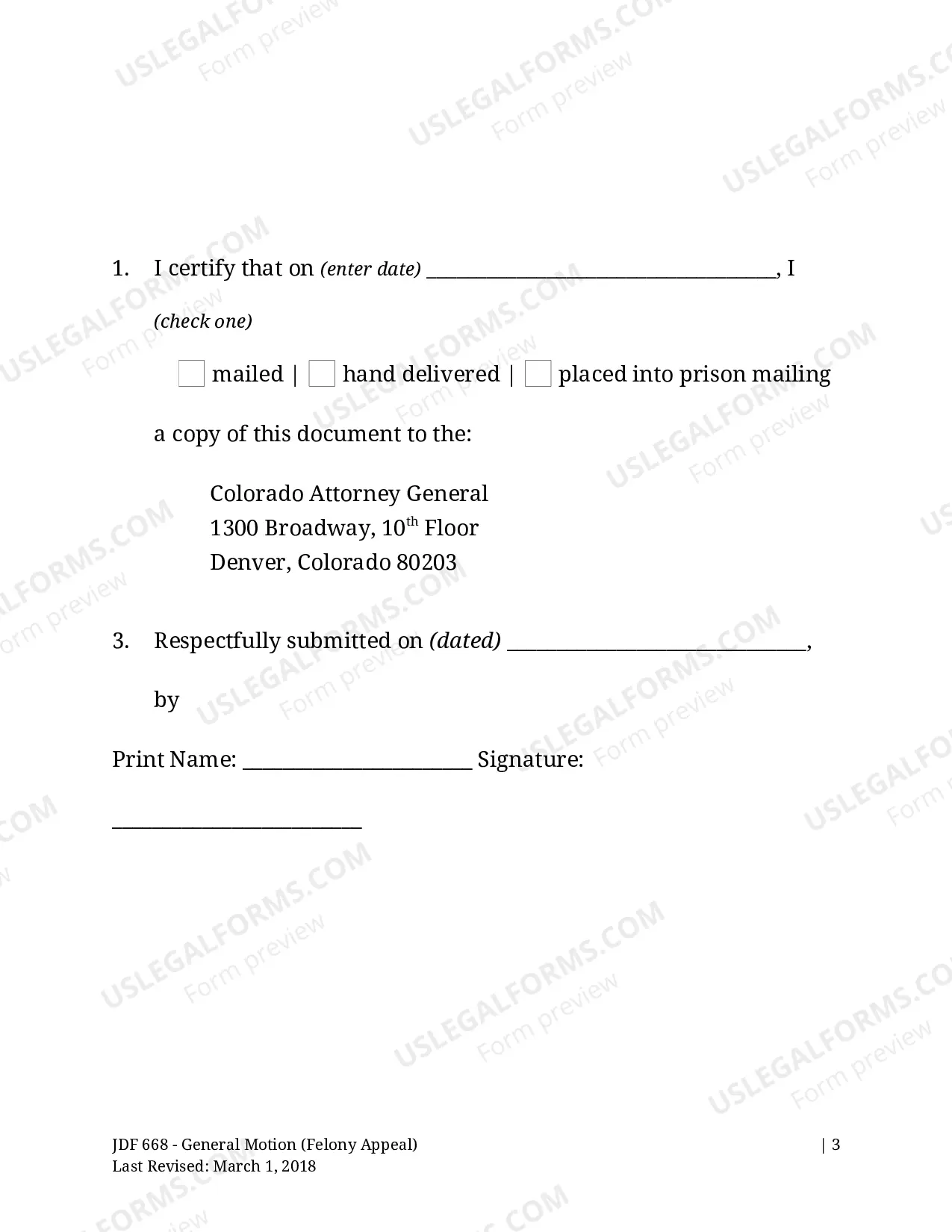 Preview General Motion - Felony Criminal Appeal