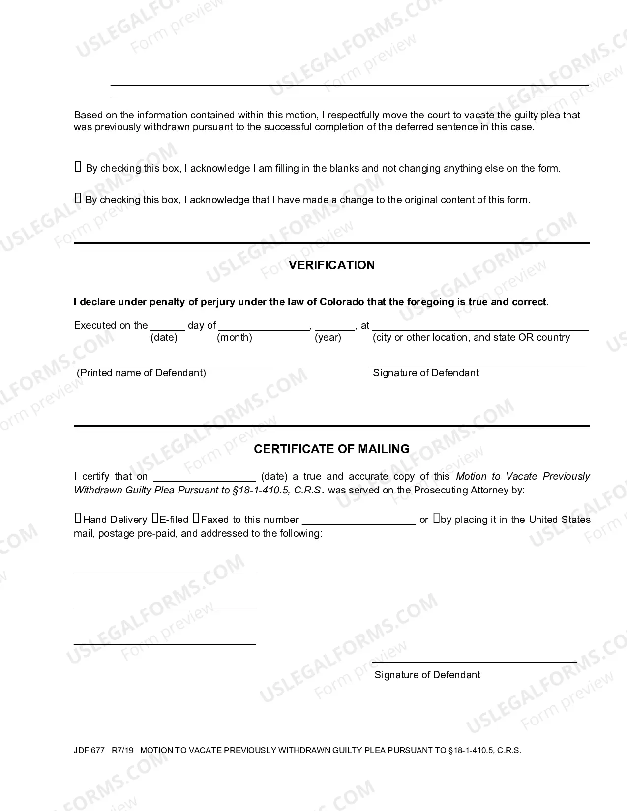 Preview Motion to Vacate Previously Withdrawn Guilty Plea