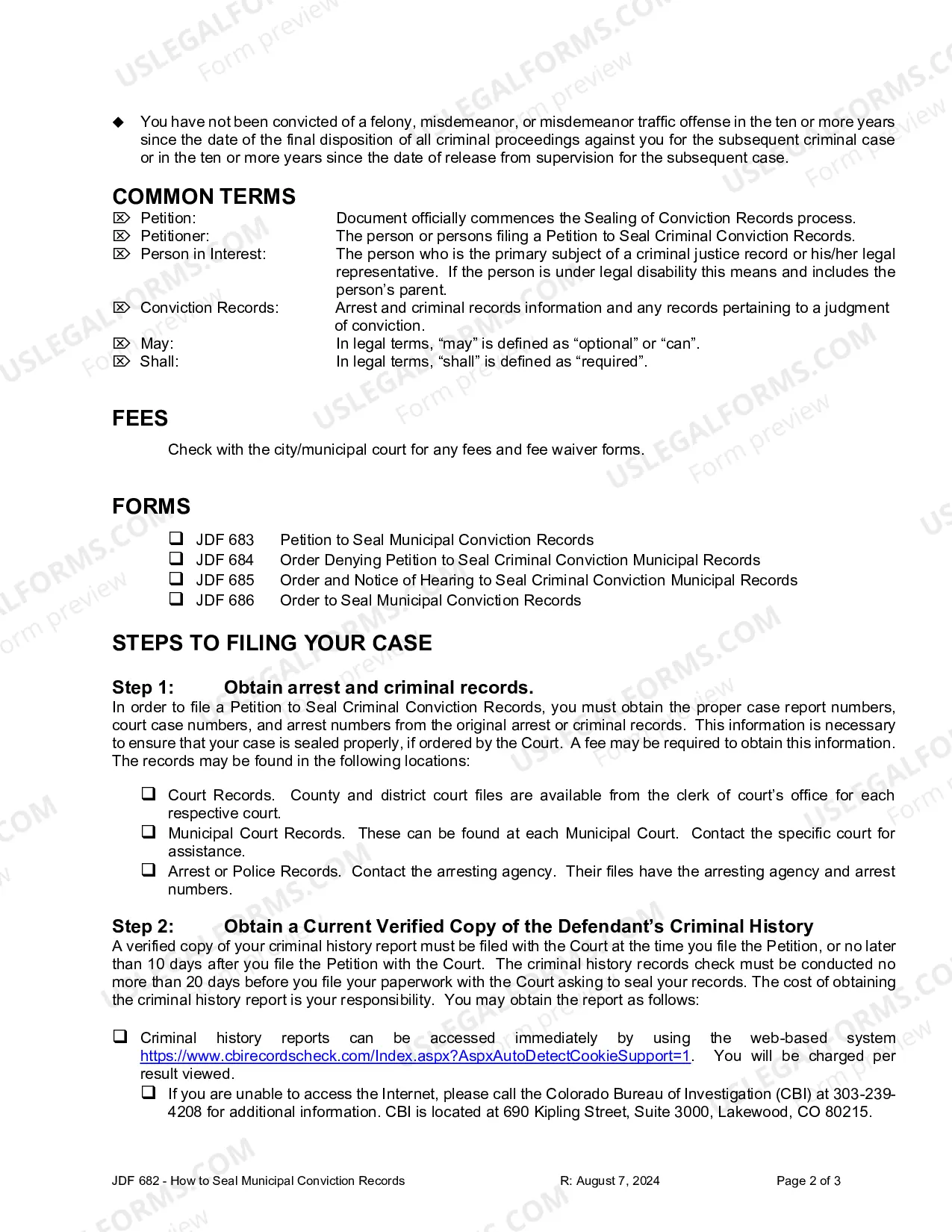 Preview How to Seal Municipal Conviction Records