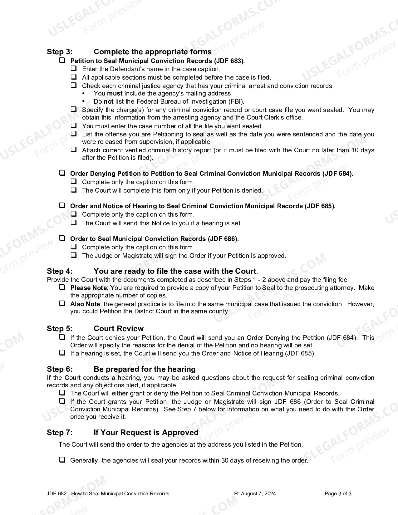 Preview How to Seal Municipal Conviction Records