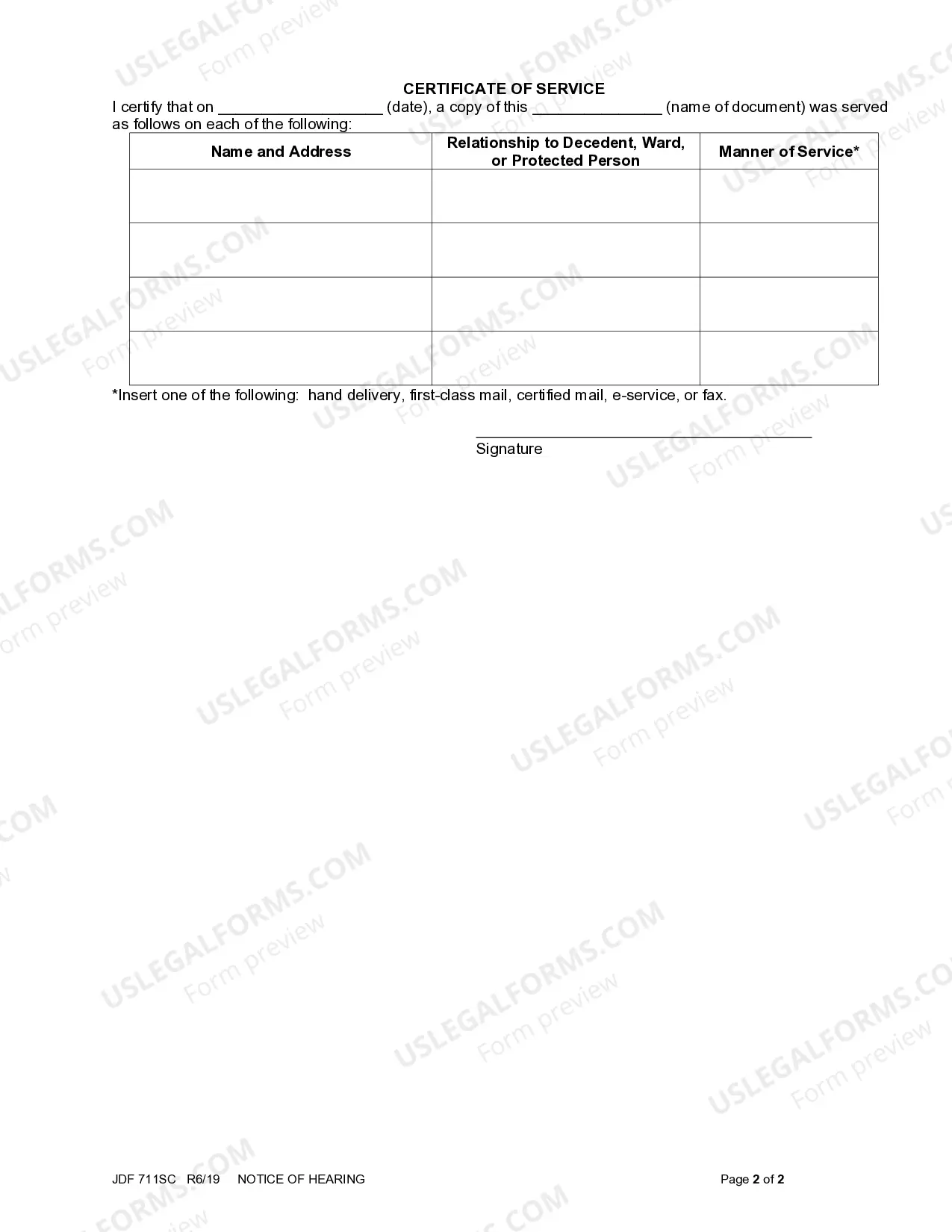Preview Notice of Hearing - Probate