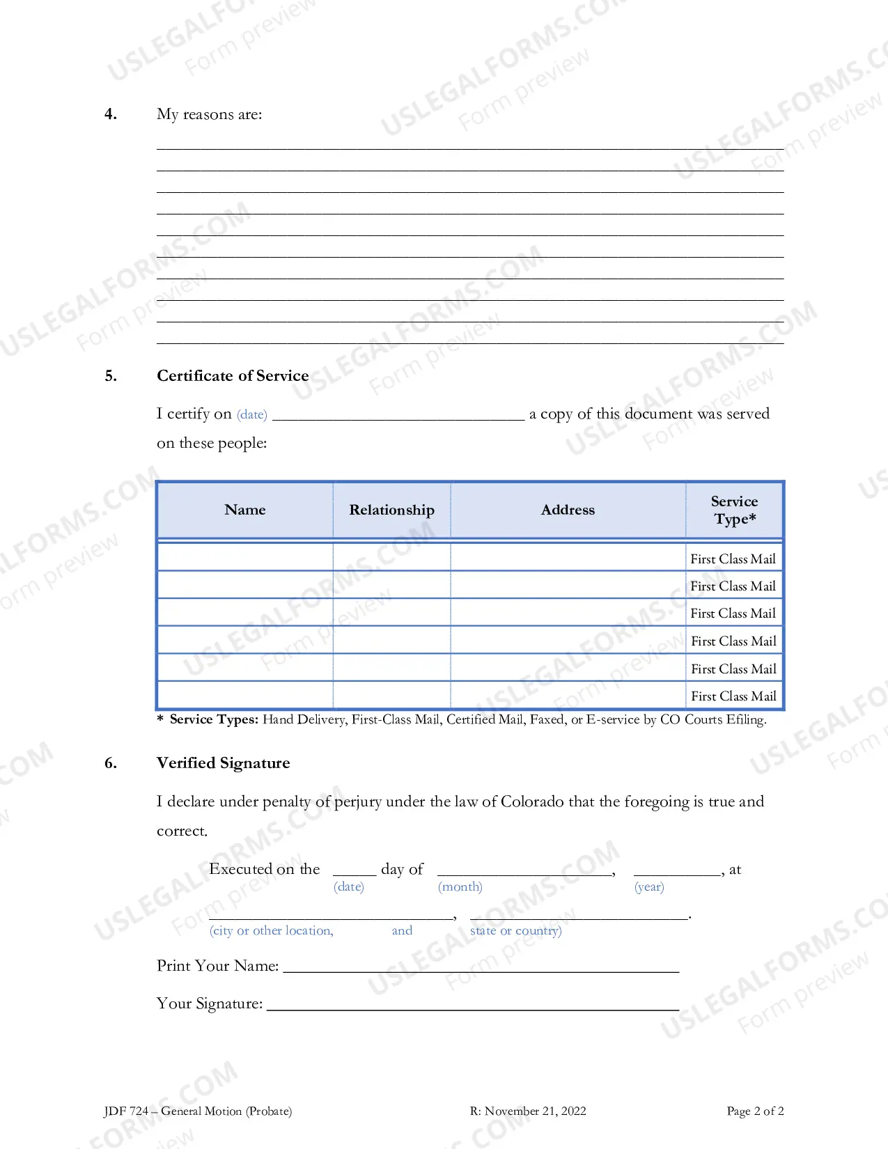 Preview General Motion - Probate Court